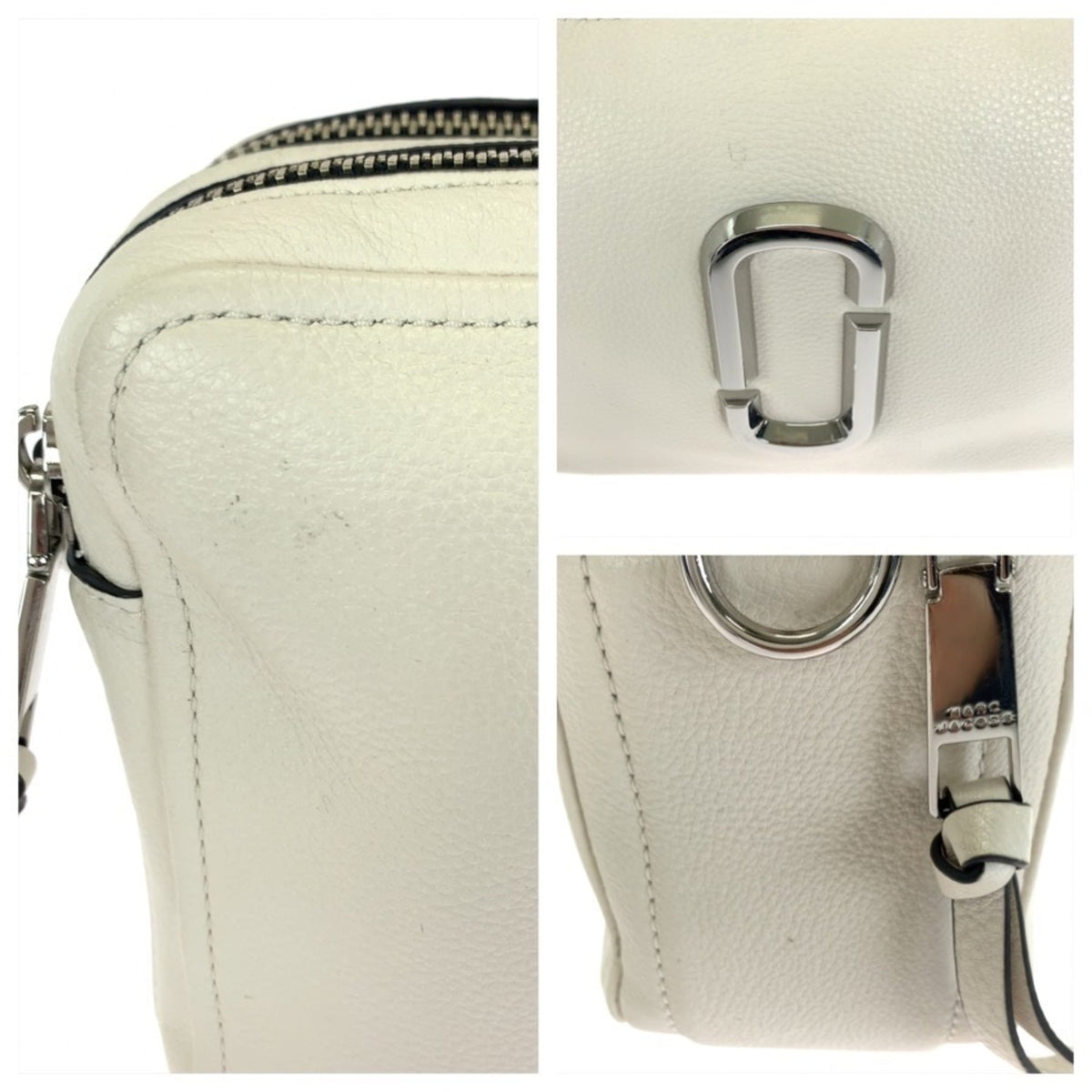 Marc Jacobs White Leather Clutch Bag Shoulder Bag (Pre-Owned)