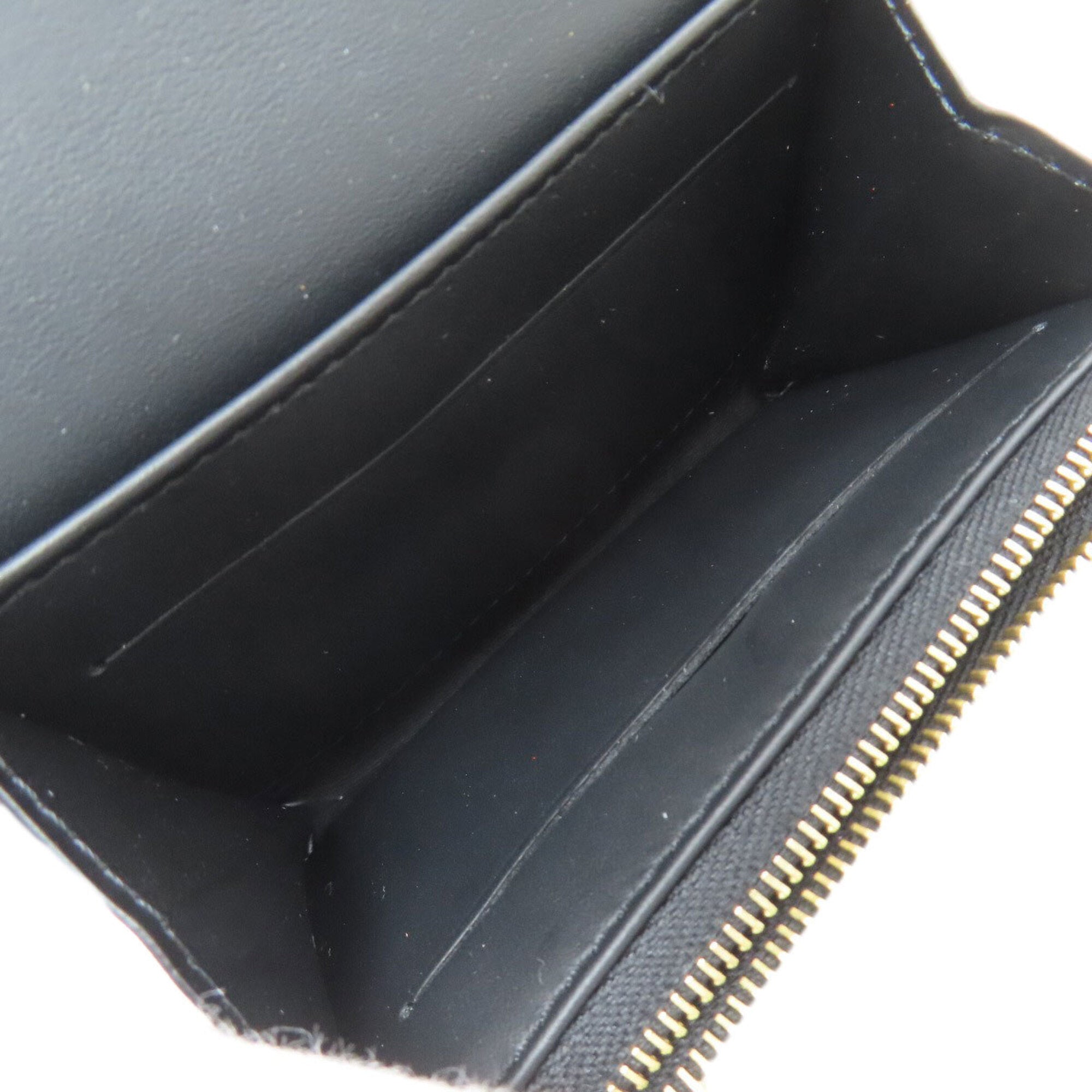 Louis Vuitton Noir Leather Coin Purse/Coin Case (Pre-Owned)