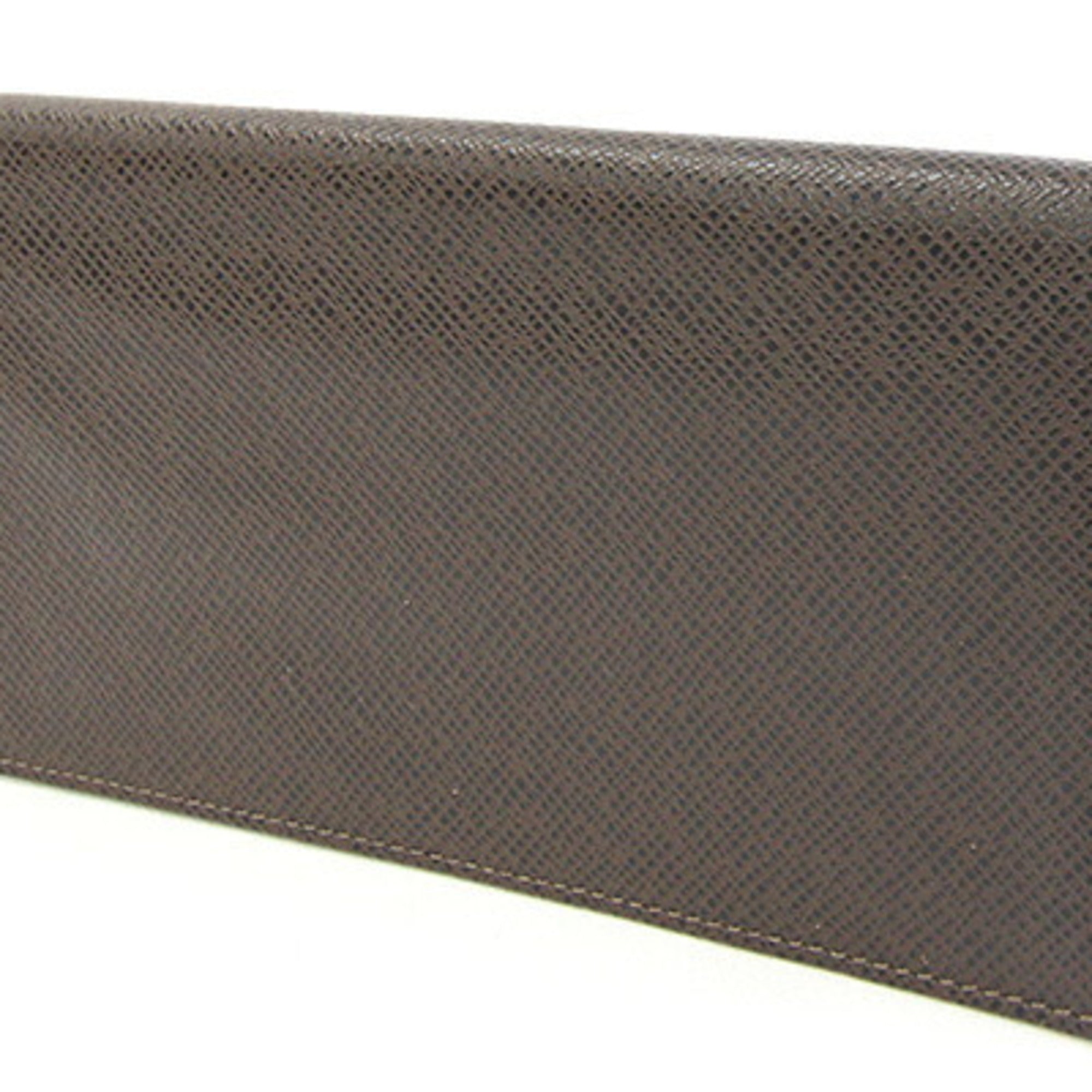 Louis Vuitton Grizzly Taiga Leather Long Bill Wallet (Bi-Fold) (Pre-Owned)