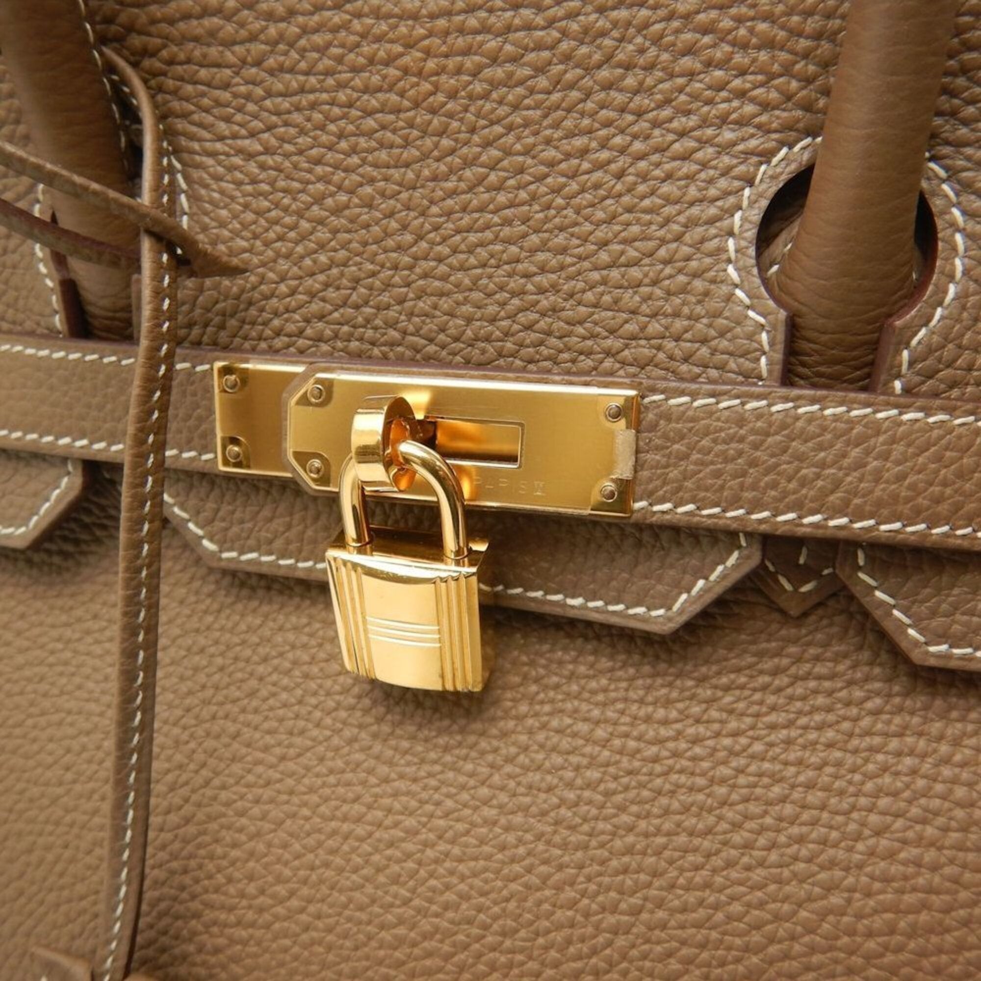 Hermes Birkin Etoupe Gray Togo Leather Handbag (Pre-Owned)