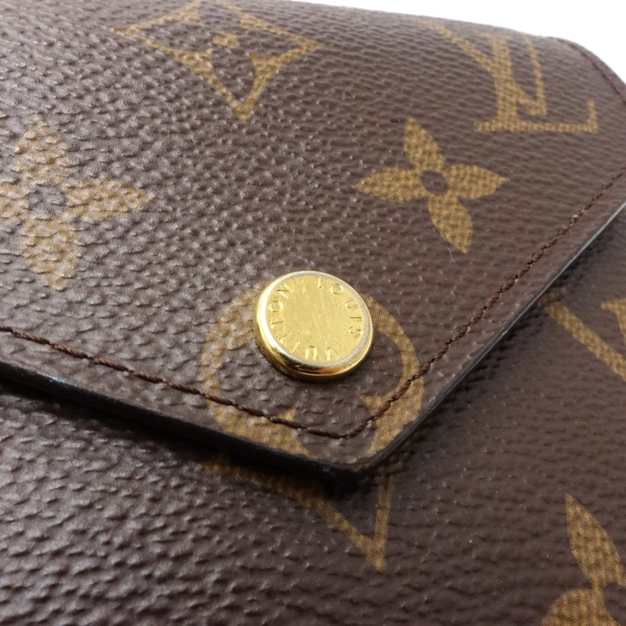 Louis Vuitton Monogram Brown Monogram Canvas Wallet (Tri-Fold) (Pre-Owned)