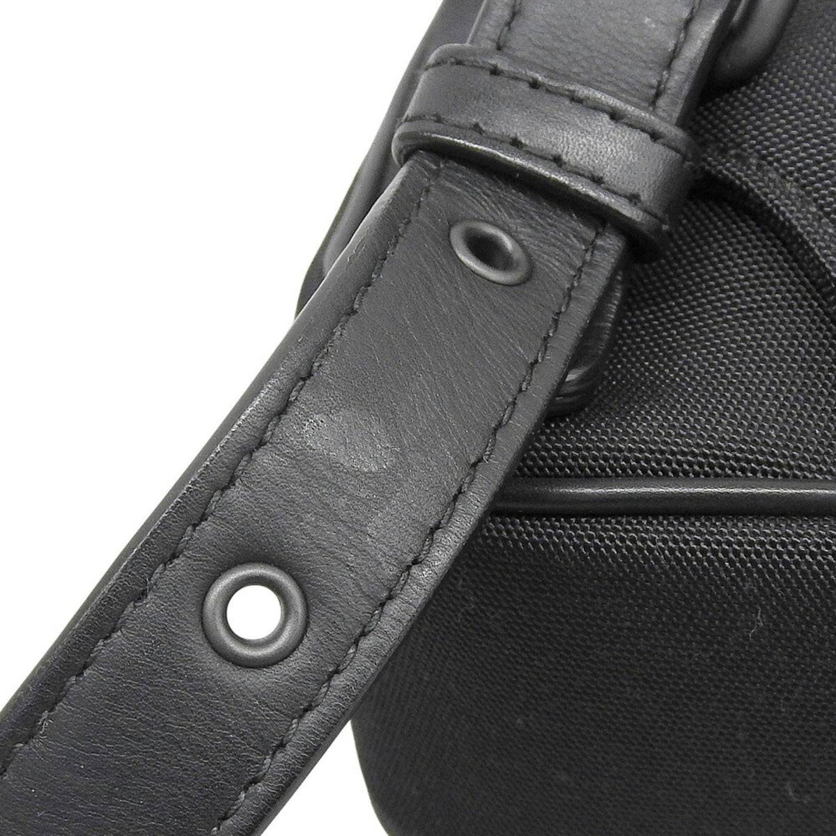 Bottega Veneta Black Leather Canvas Sling Bag (Pre-Owned)