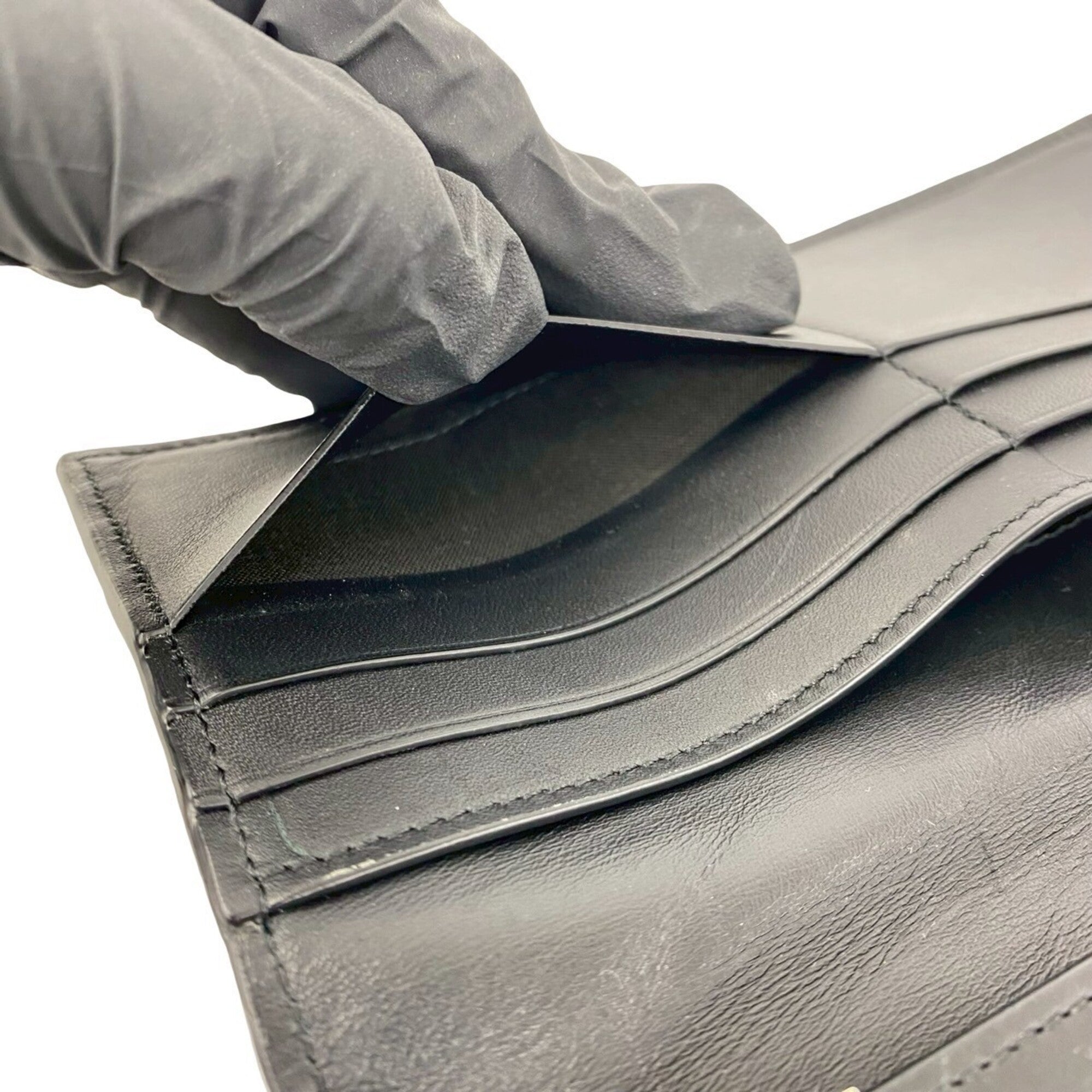 Loewe Black Leather Long Wallet (Bi-Fold) (Pre-Owned)
