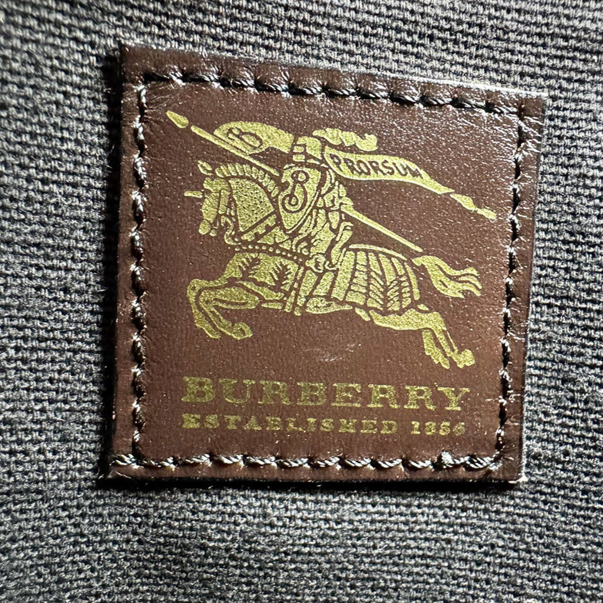 Burberry Beige Brown Pvc Leather Shoulder Bag (Pre-Owned)
