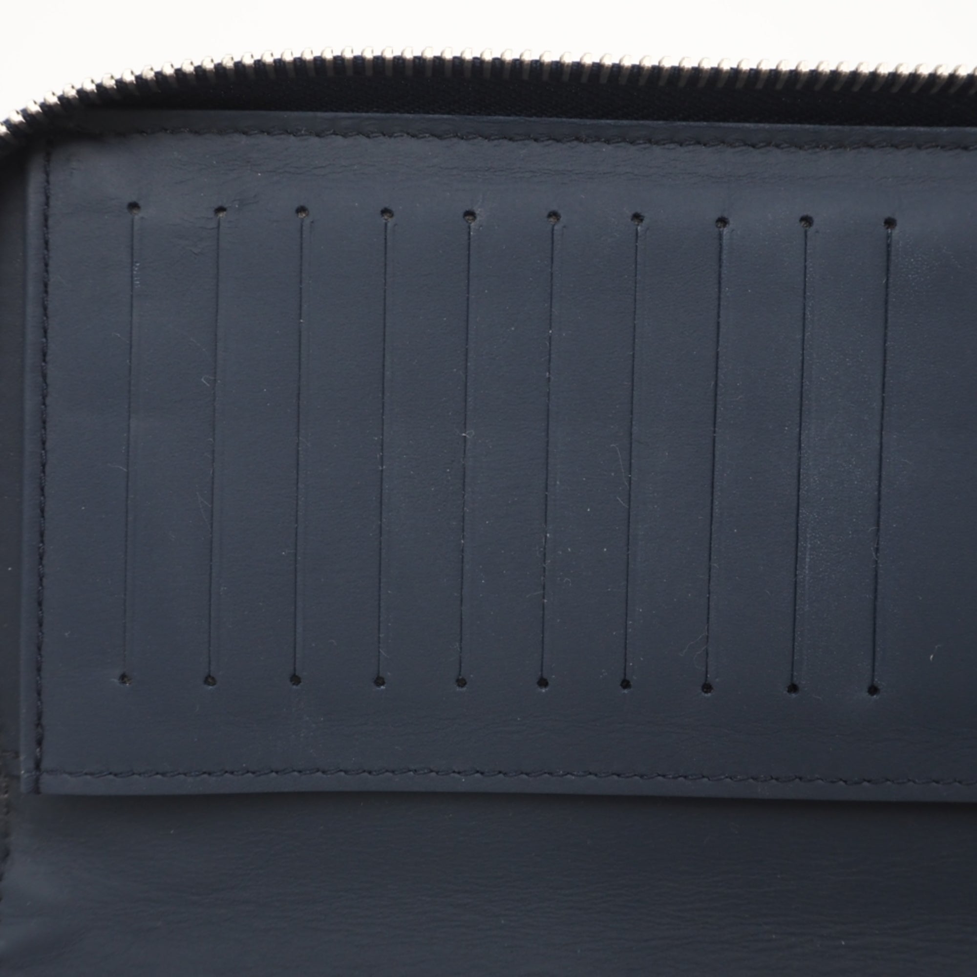 Louis Vuitton Navy Leather Long Wallet (Bi-Fold) (Pre-Owned)