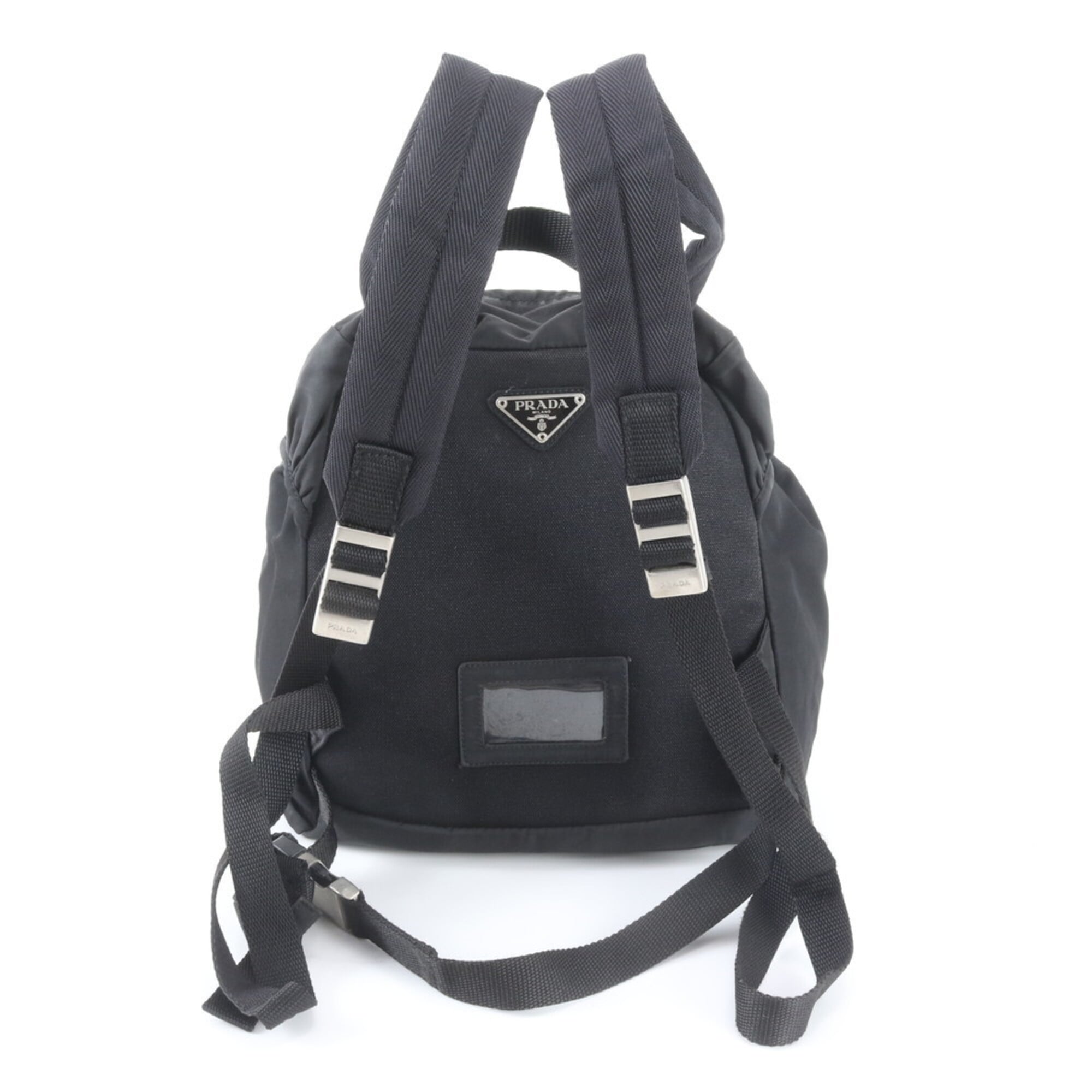 Prada Black Nylon Backpack Handbag (Pre-Owned)
