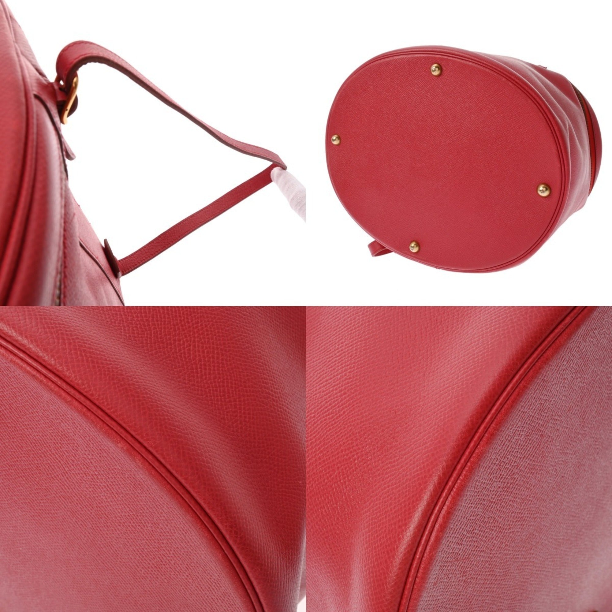 Hermes Rouge Vif Courchevel Leather Vanity Bag (Pre-Owned)