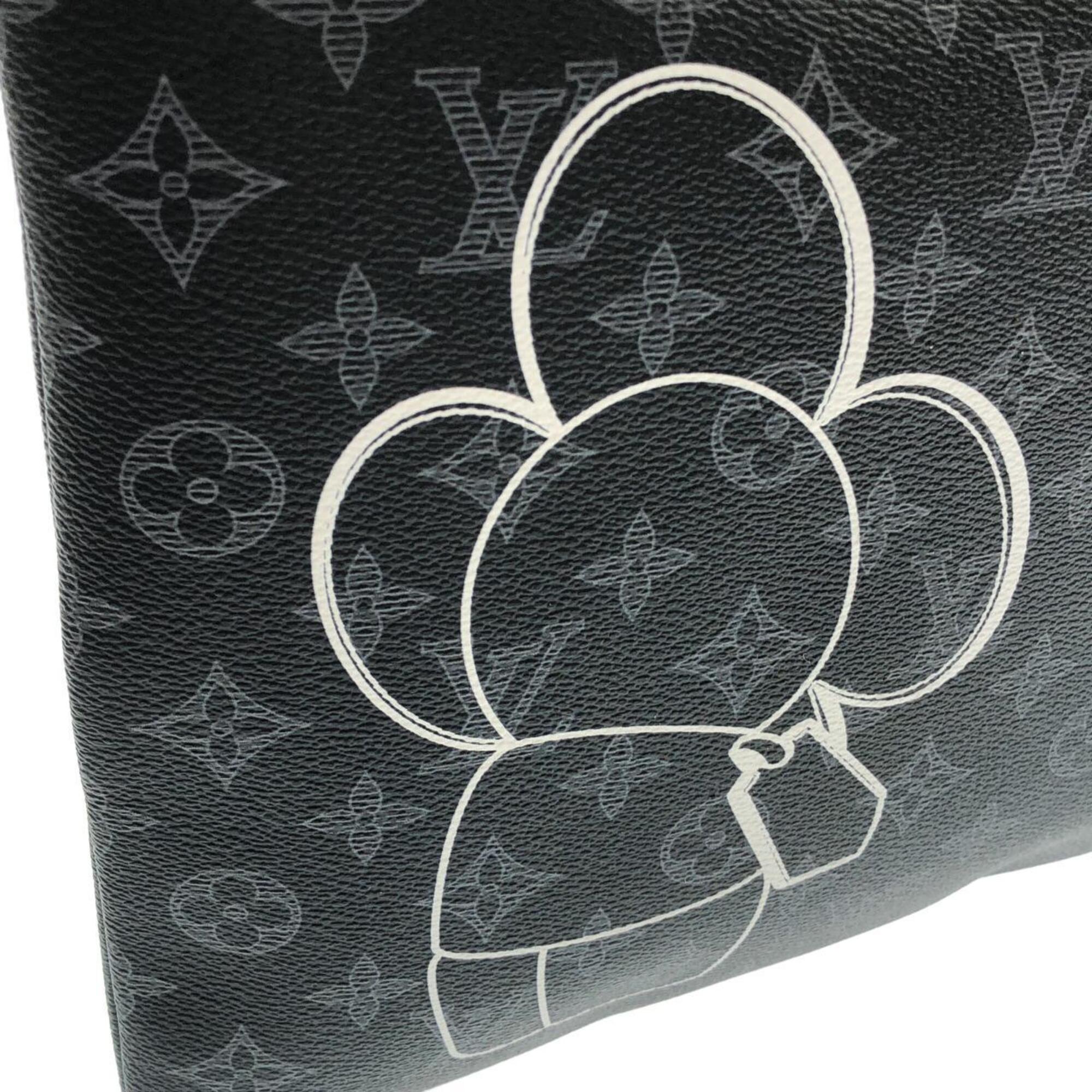 Louis Vuitton Black Coated Canvas Leather Handbag Pochette (Pre-Owned)
