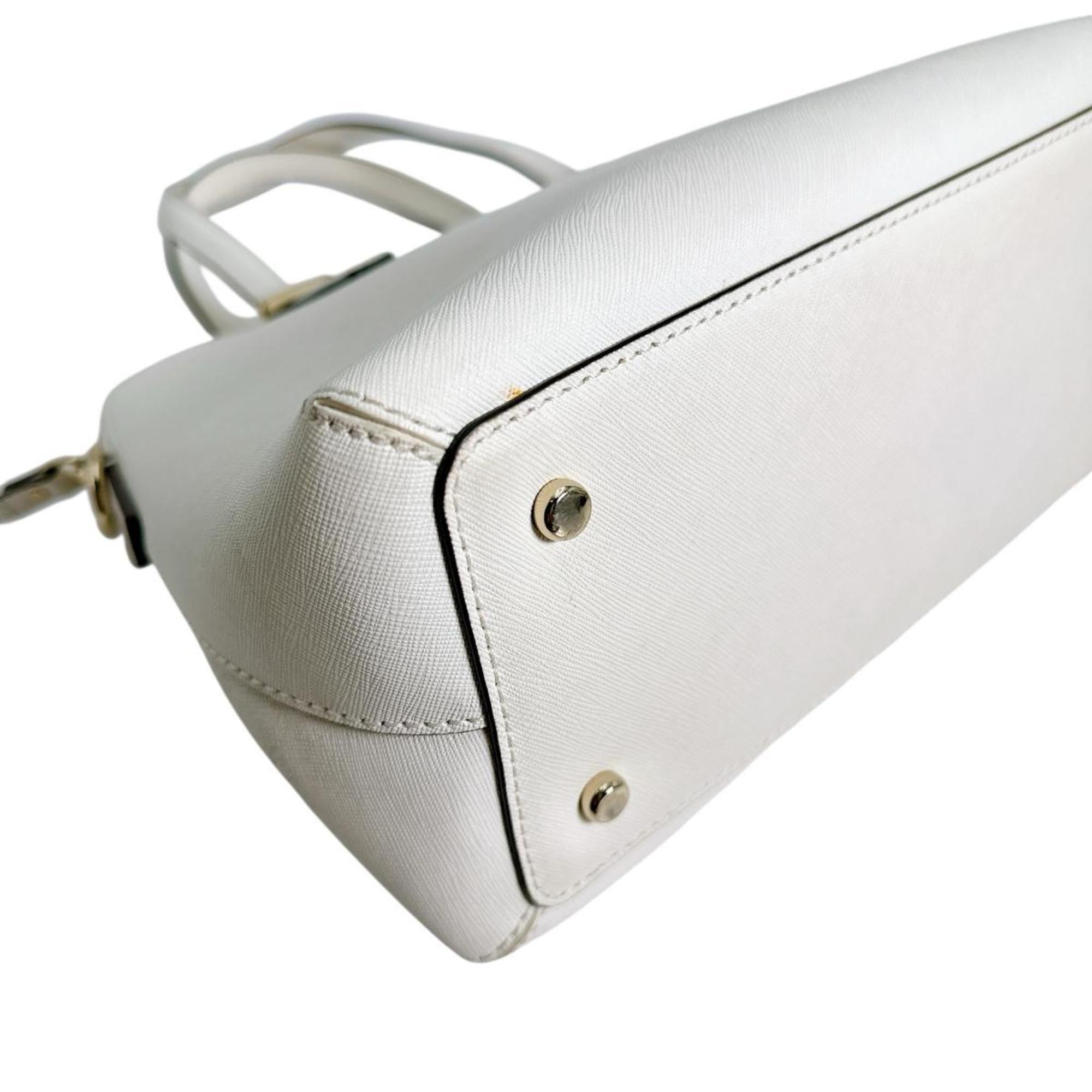 Kate Spade White Leather Handbag Shoulder Bag (Pre-Owned)