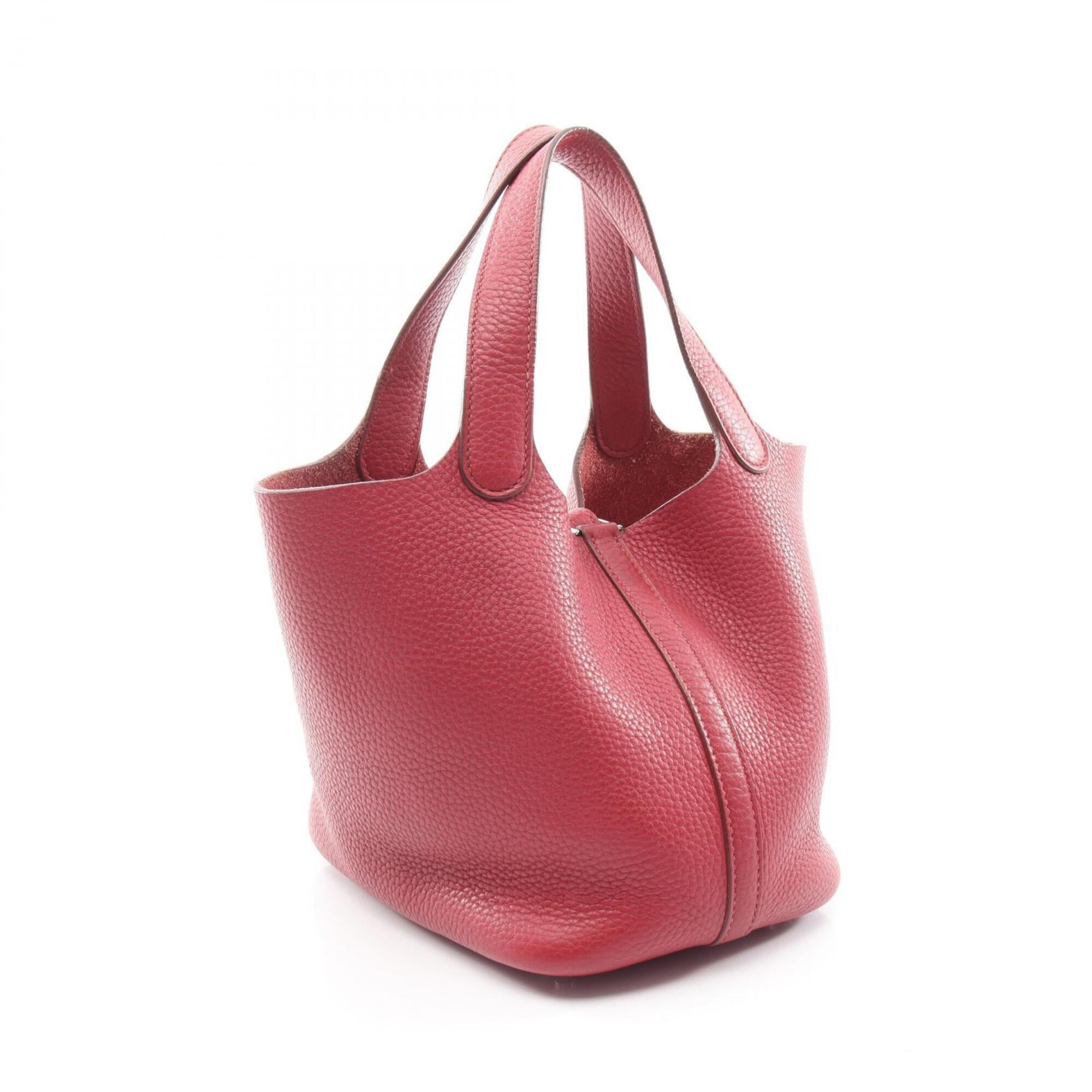 Hermes Bordeaux Taurillon Clemence Leather Handbag (Pre-Owned)