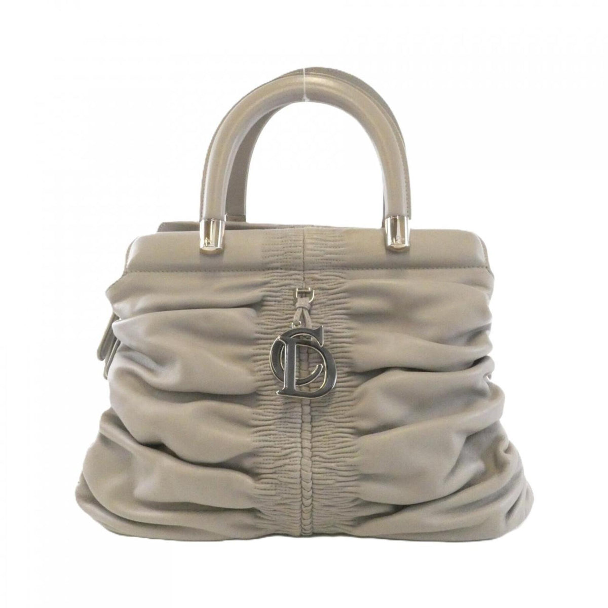 Christian Dior Gray Leather Handbag (Pre-Owned)