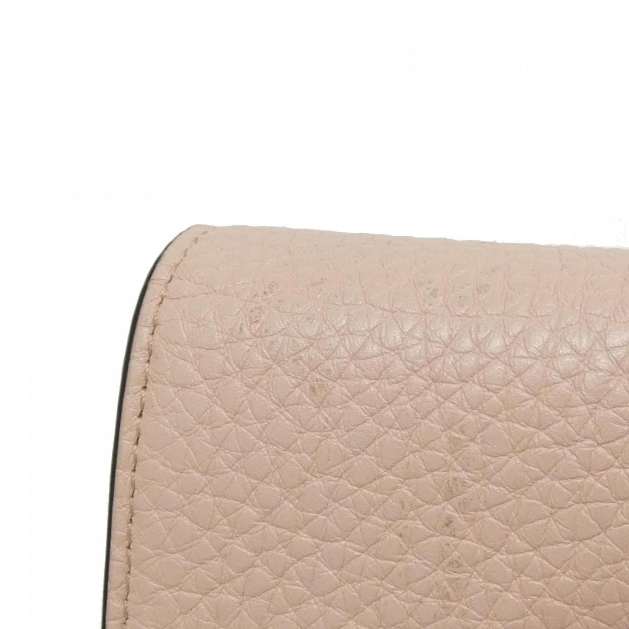 Fendi Leather Long Wallet (Bi-Fold) (Pre-Owned)