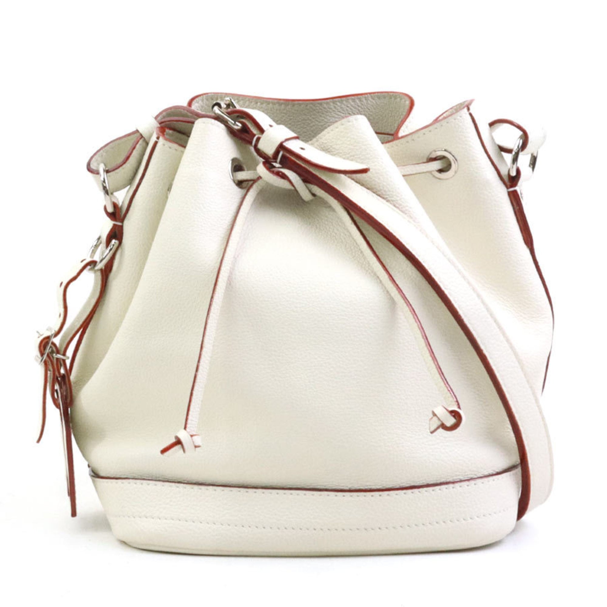 Louis Vuitton Off-White Leather Shoulder Bag (Pre-Owned)