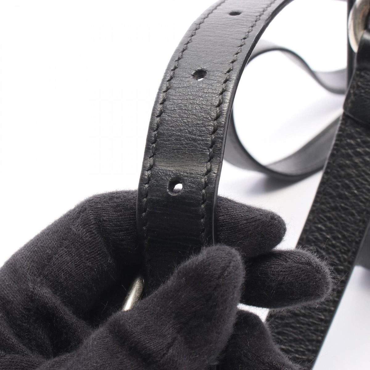 Gucci Black Gray Coated Canvas Leather Handbag Shoulder Bag (Pre-Owned)