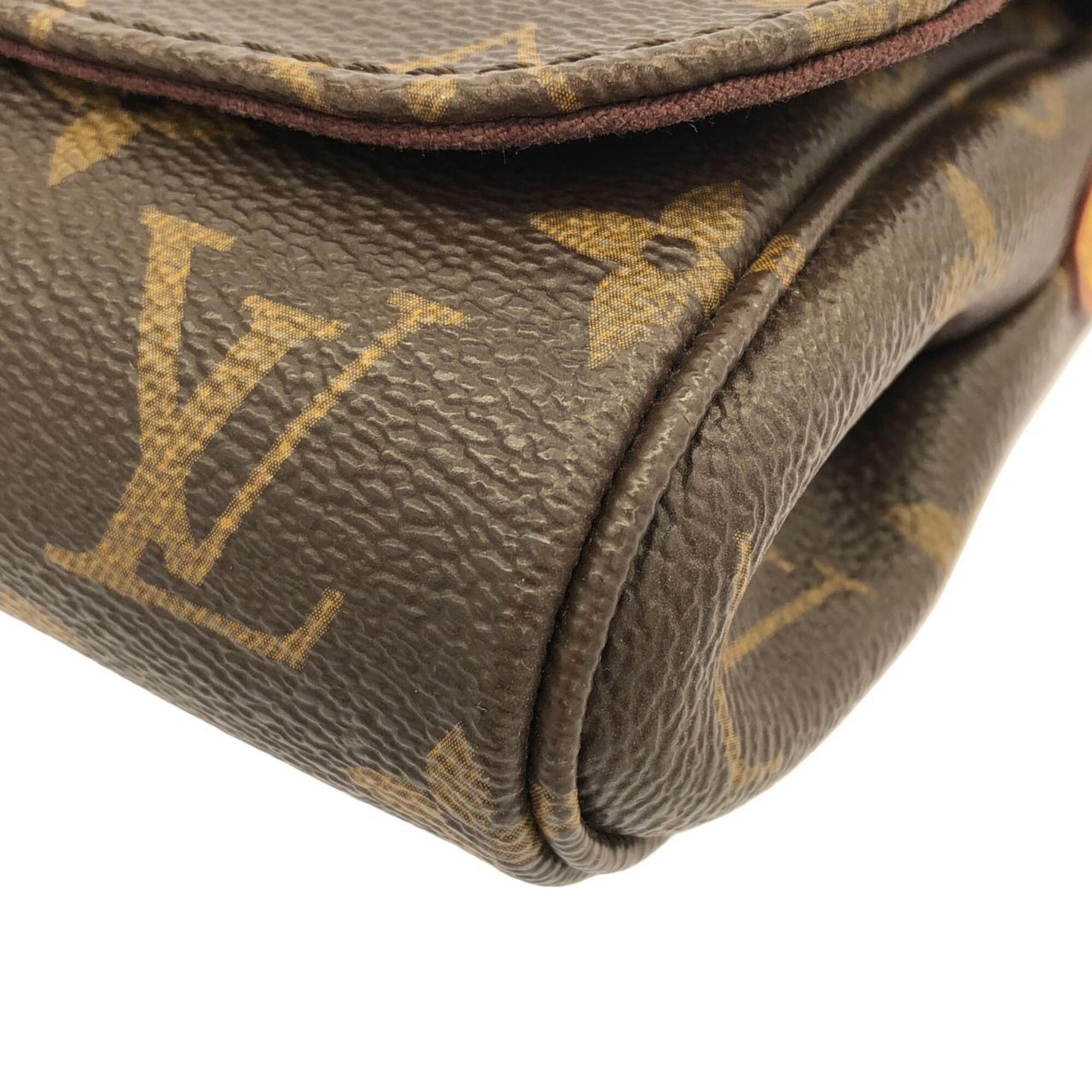 Louis Vuitton Marron Monogram Coated Canvas Shoulder Bag (Pre-Owned)