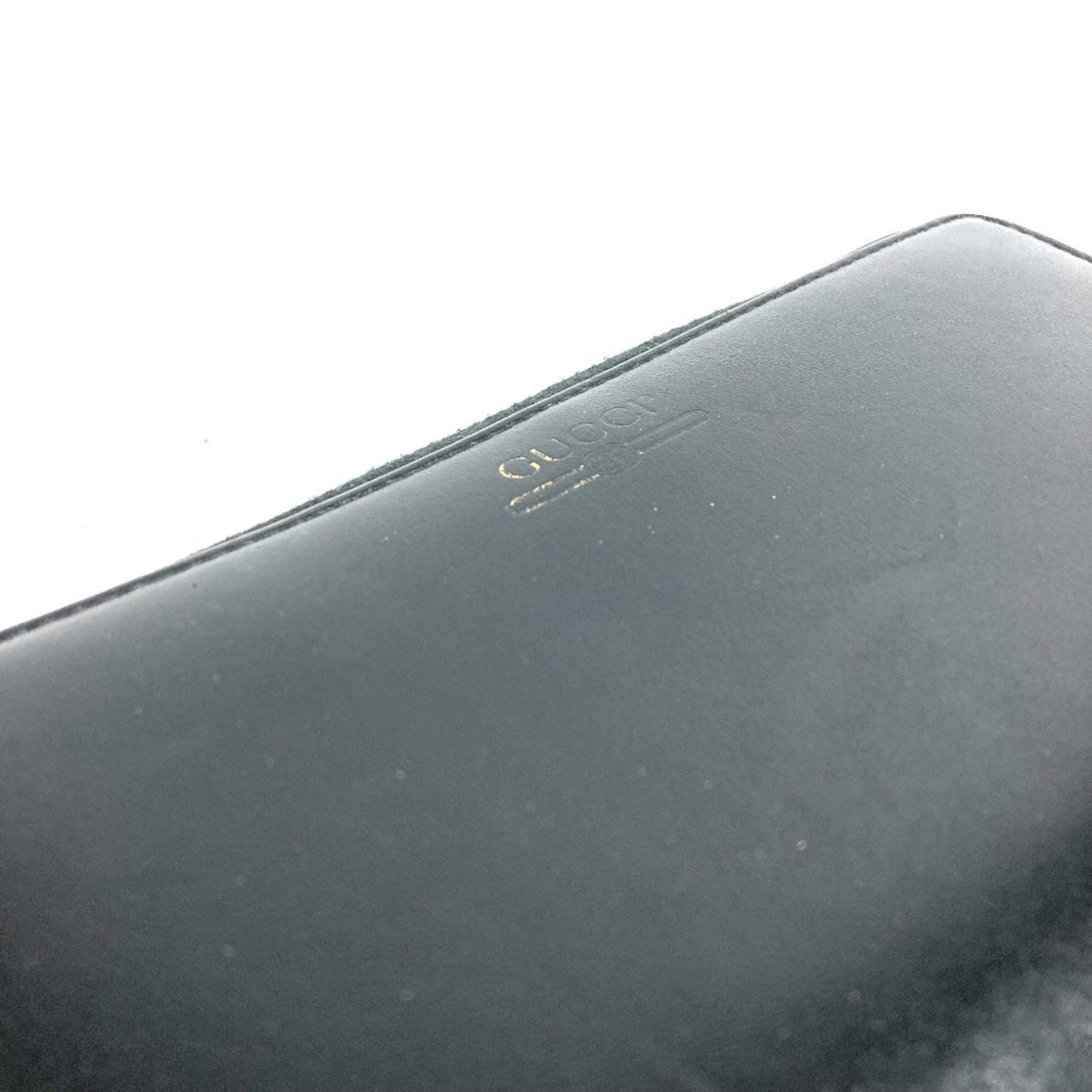 Gucci Black Leather Long Wallet (Bi-Fold) (Pre-Owned)