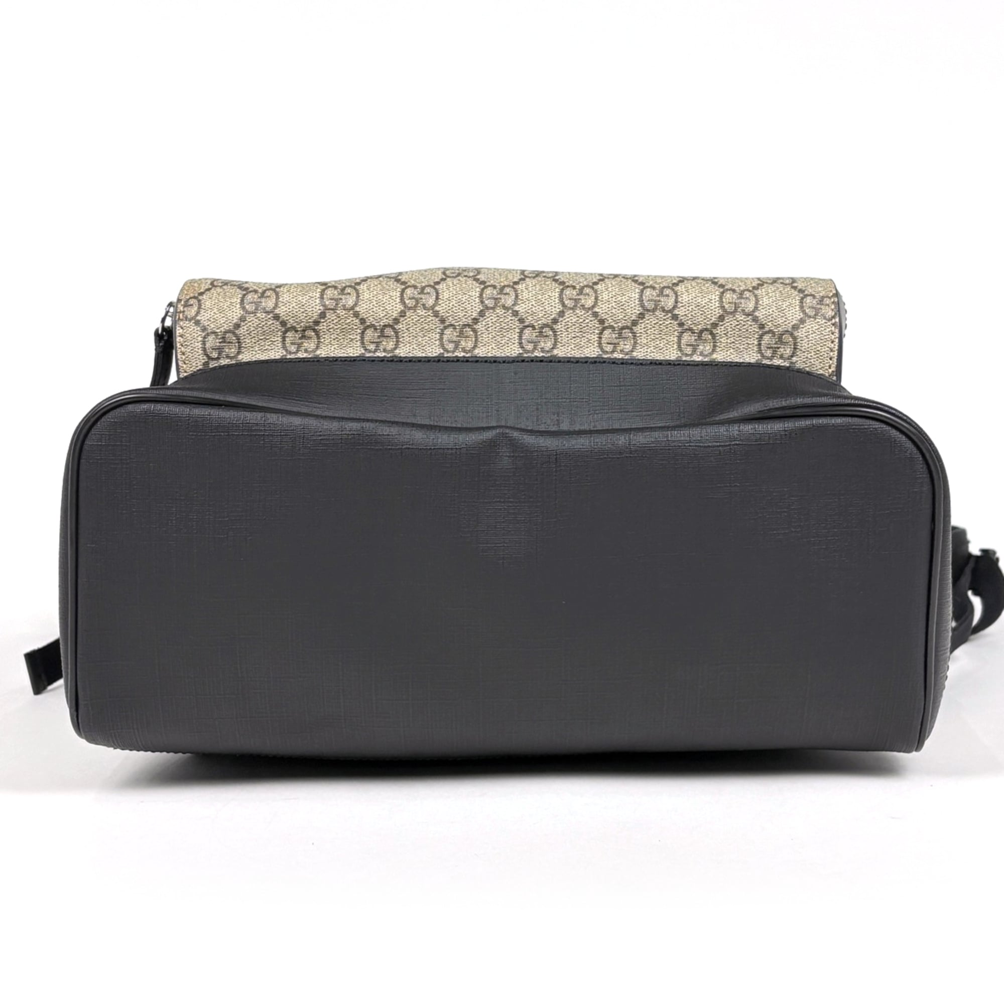 Gucci Beige Black Coated Canvas Backpack (Pre-Owned)