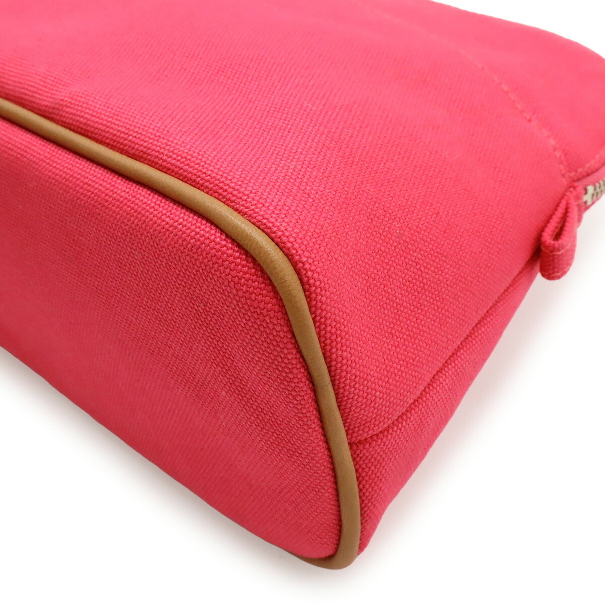 Hermes Fuchsia Canvas Handbag (Pre-Owned)