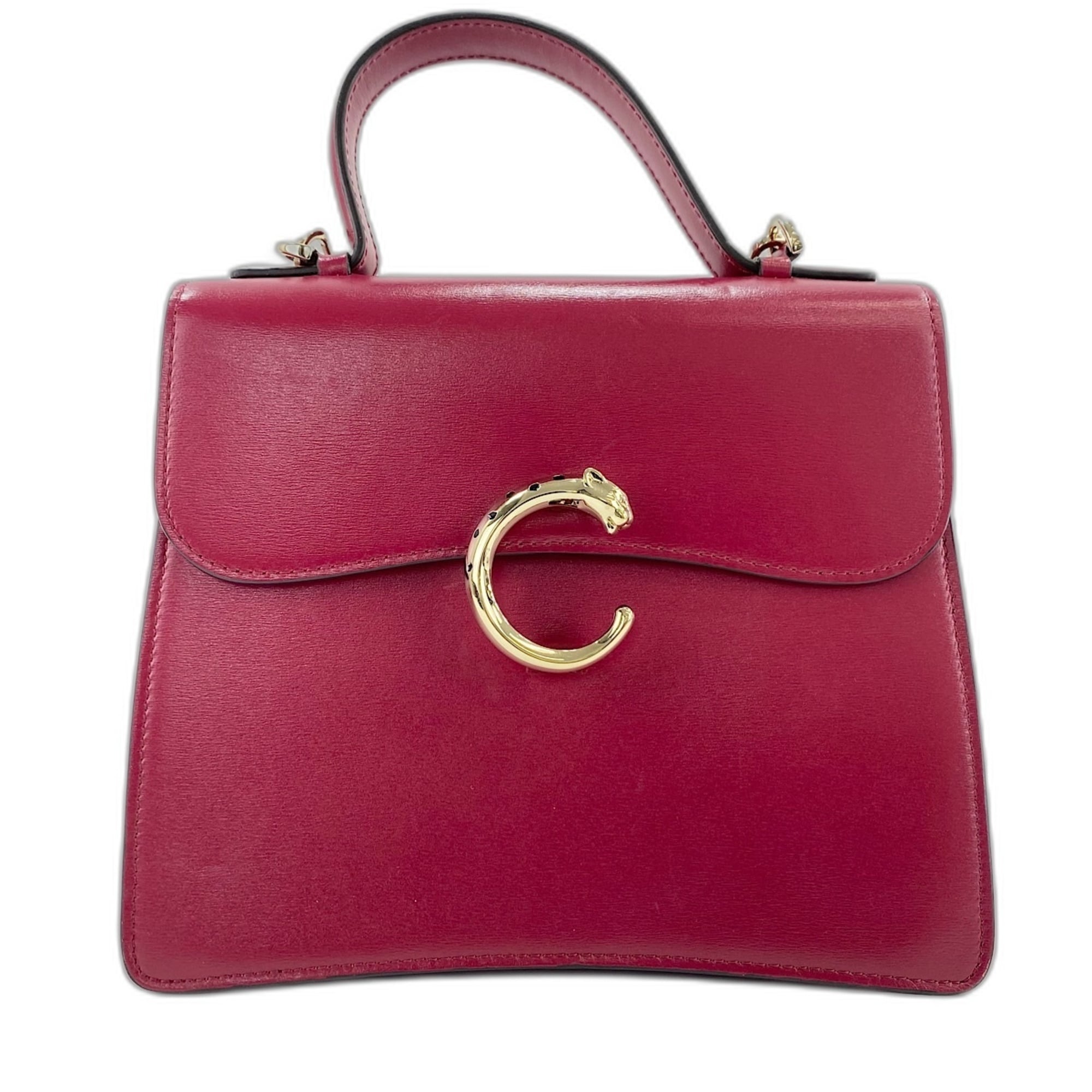 Cartier Panthère Red Color Handbag Shoulder Bag (Pre-Owned)