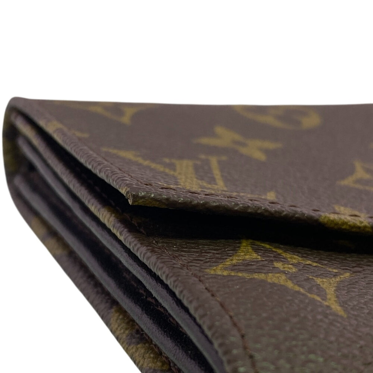 Louis Vuitton Brown Leather Long Wallet (Bi-Fold) (Pre-Owned)