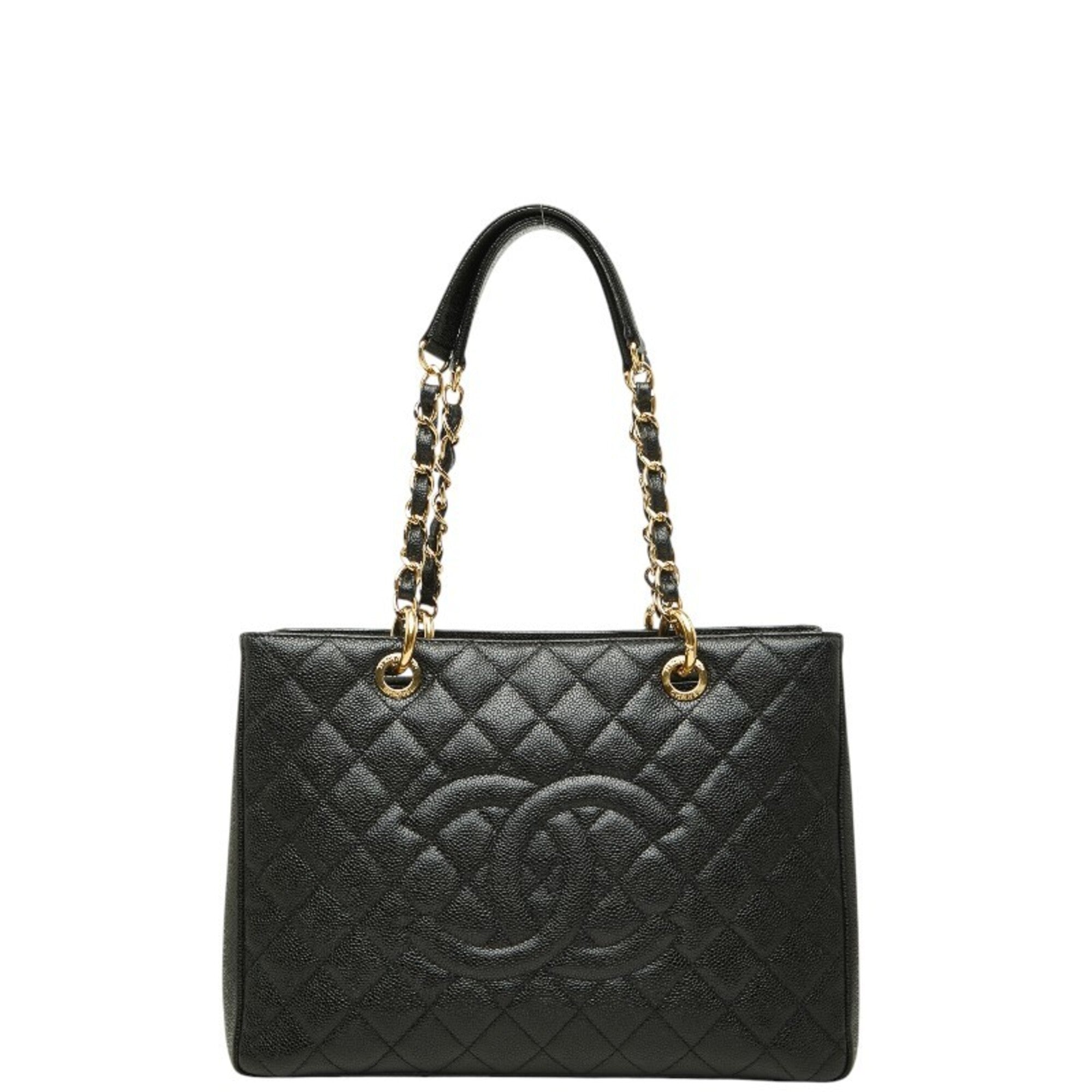 Chanel Black Grained Calfskin Shoulder Bag (Pre-Owned)