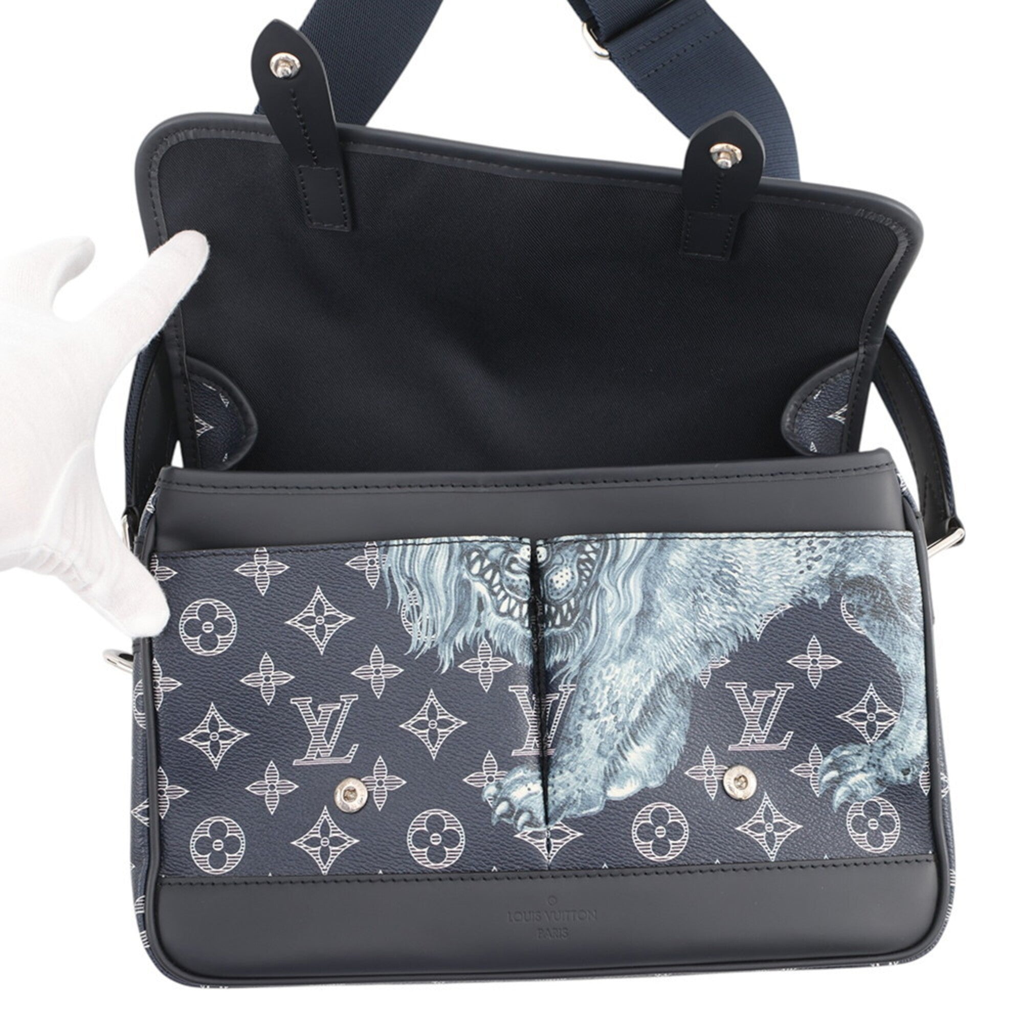 Louis Vuitton Monogram Navy Monogram Handbag Shoulder Bag (Pre-Owned)