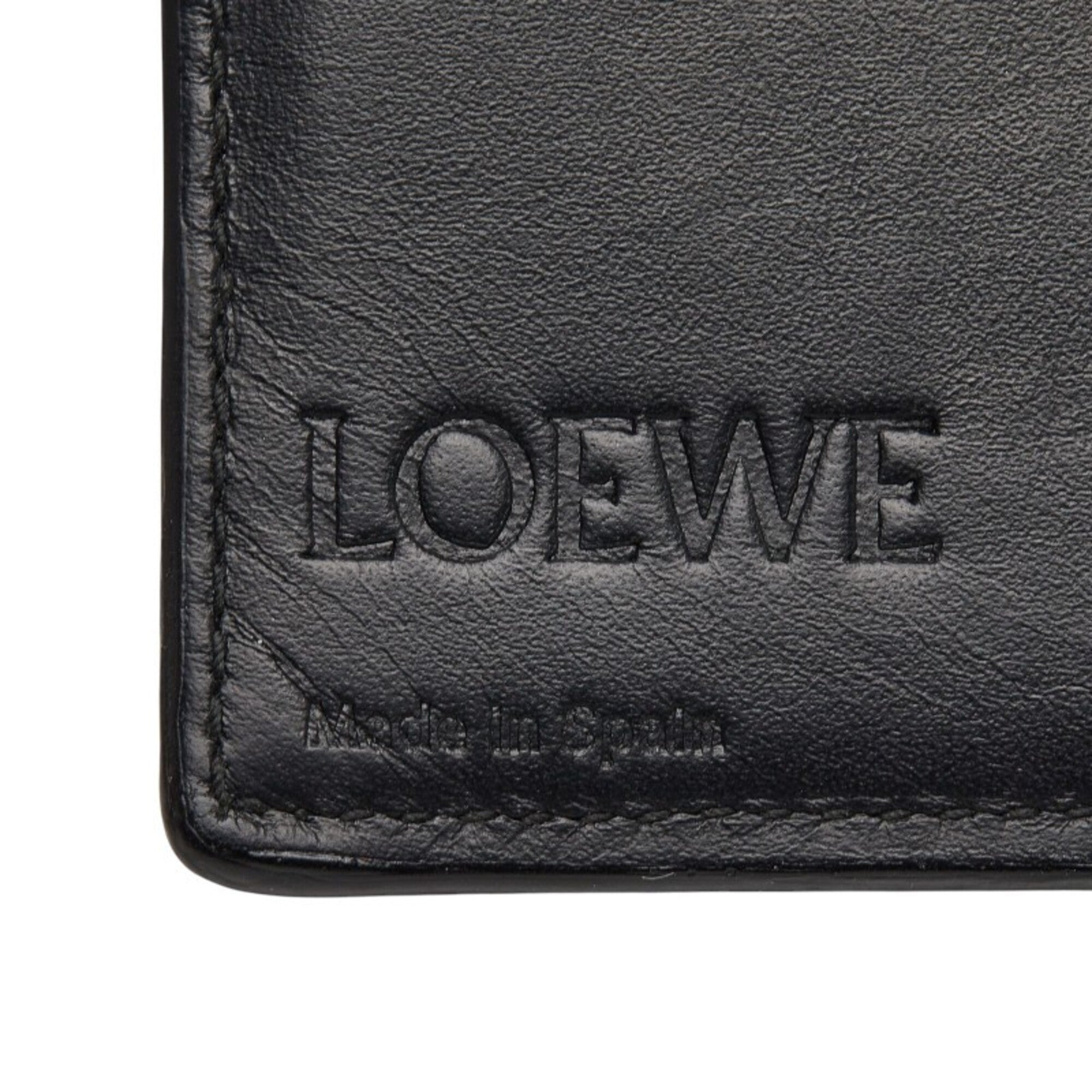 Loewe Black Leather Long Wallet (Bi-Fold) (Pre-Owned)