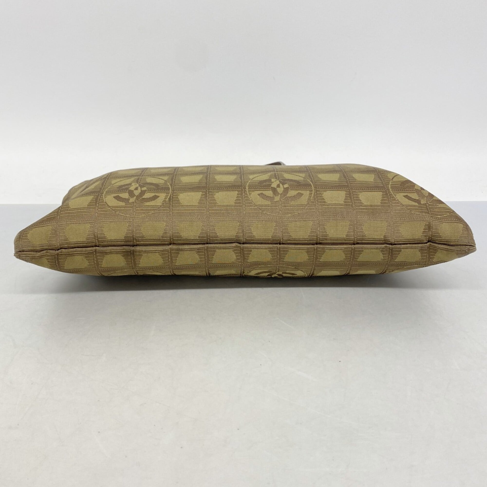 Chanel Khaki Nylon Tote Bag (Pre-Owned)