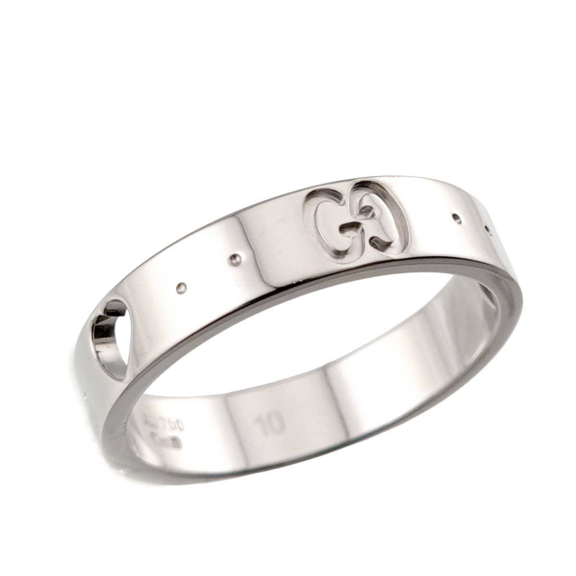 Gucci White Gold (18K) Band Ring (Pre-Owned)