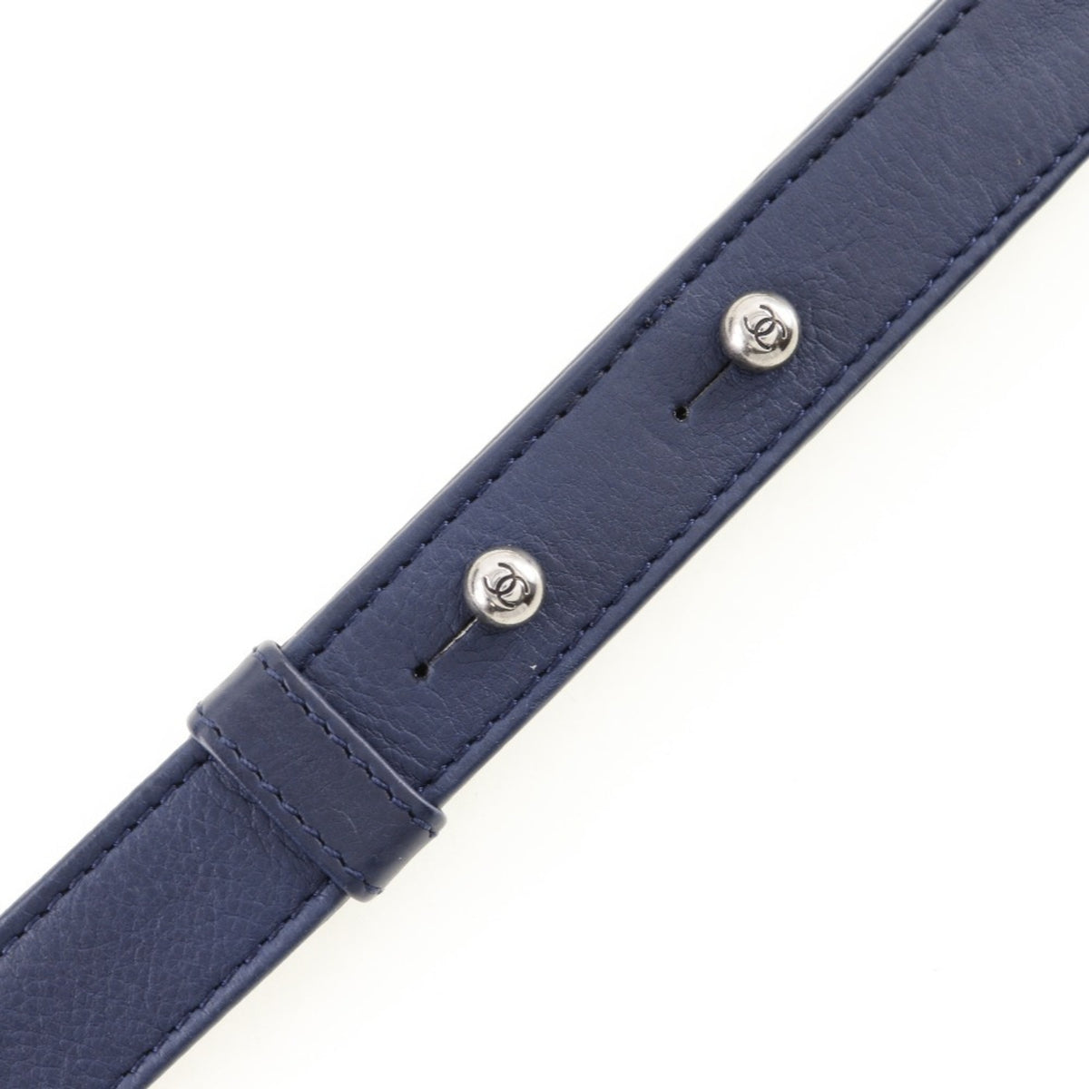 Chanel Navy Leather Shoulder Bag (Pre-Owned)