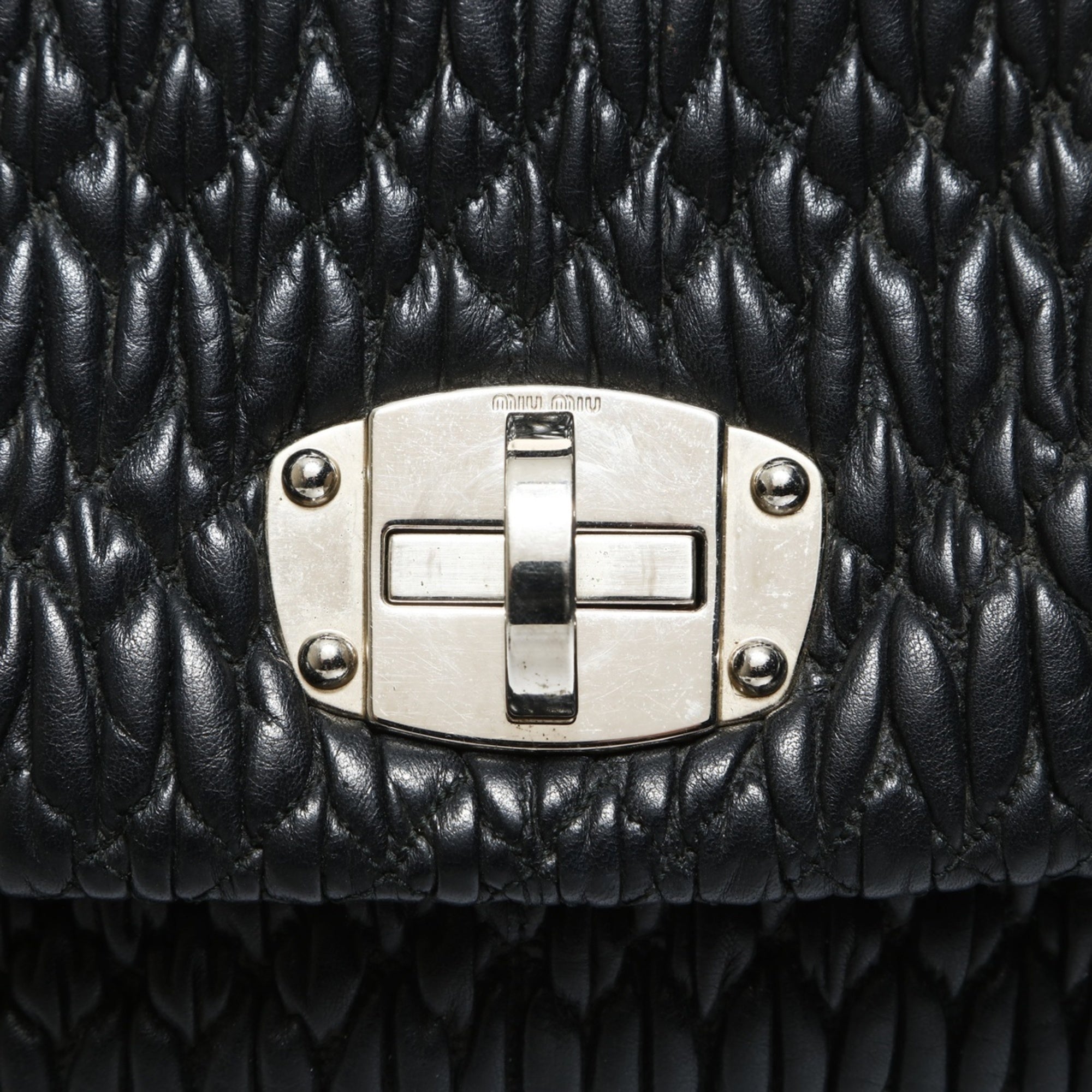 Miu Miu Matelasse Black Shoulder Bag (Pre-Owned)