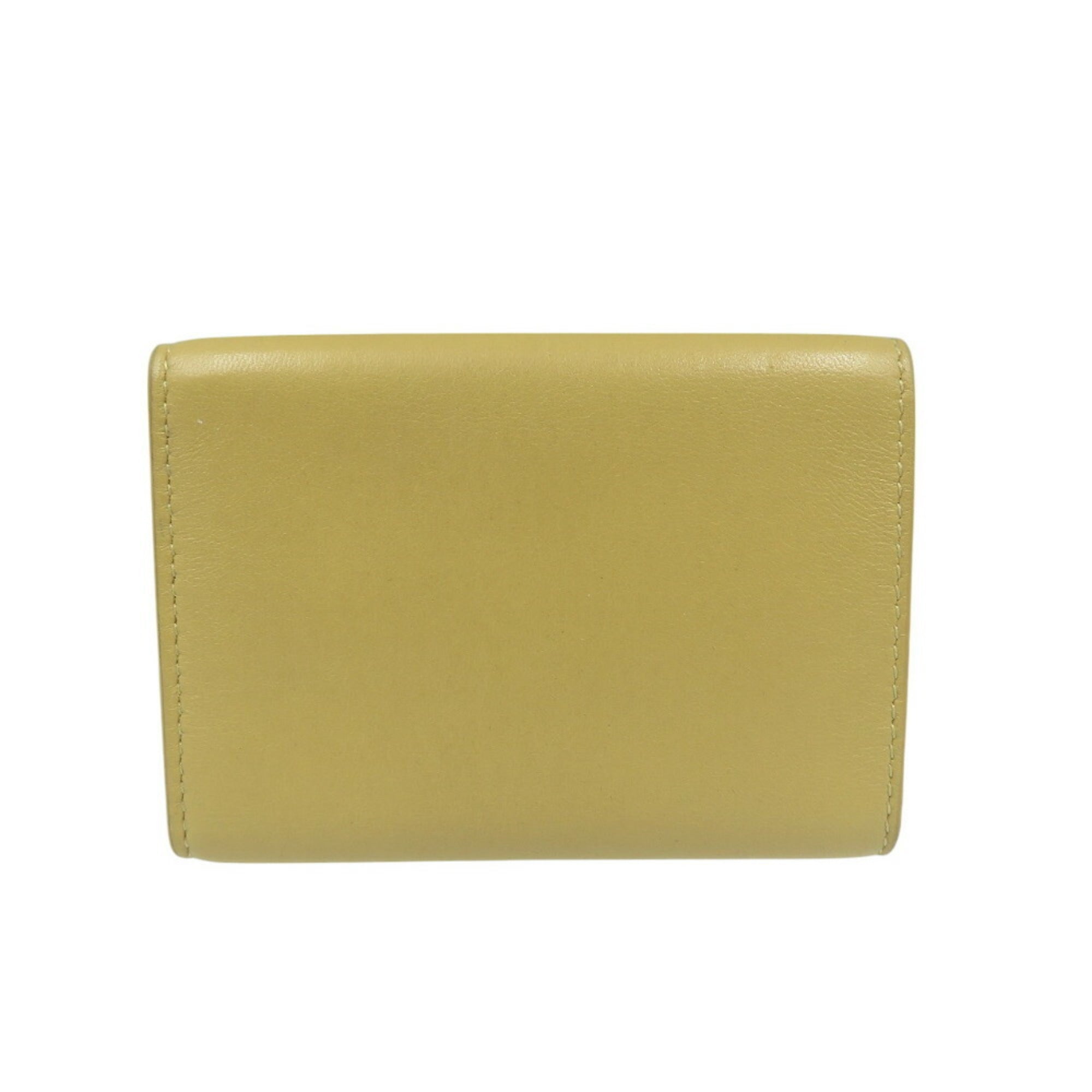 Bottega Veneta Beige Leather Wallet (Tri-Fold) (Pre-Owned)