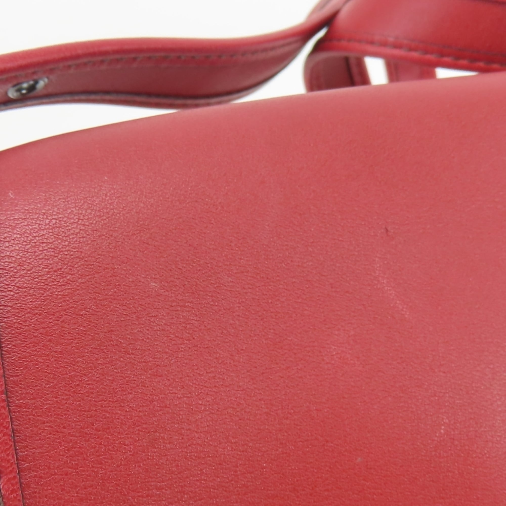 Coach Red Color Leather Pochette Shoulder Bag (Pre-Owned)