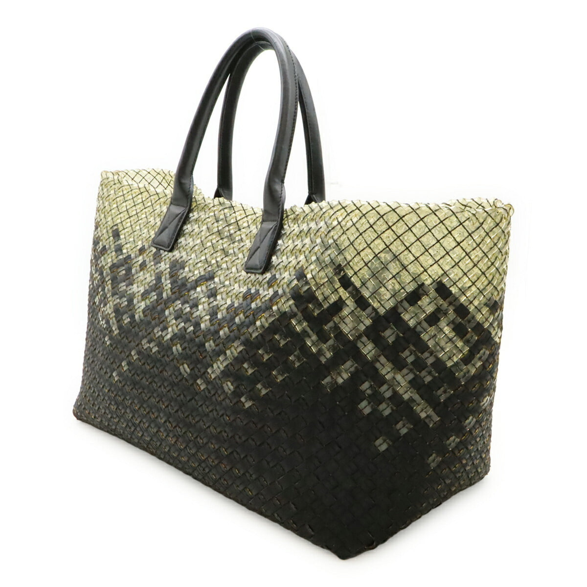 Bottega Veneta Clear Black Pvc Leather Pouch Tote Bag (Pre-Owned)