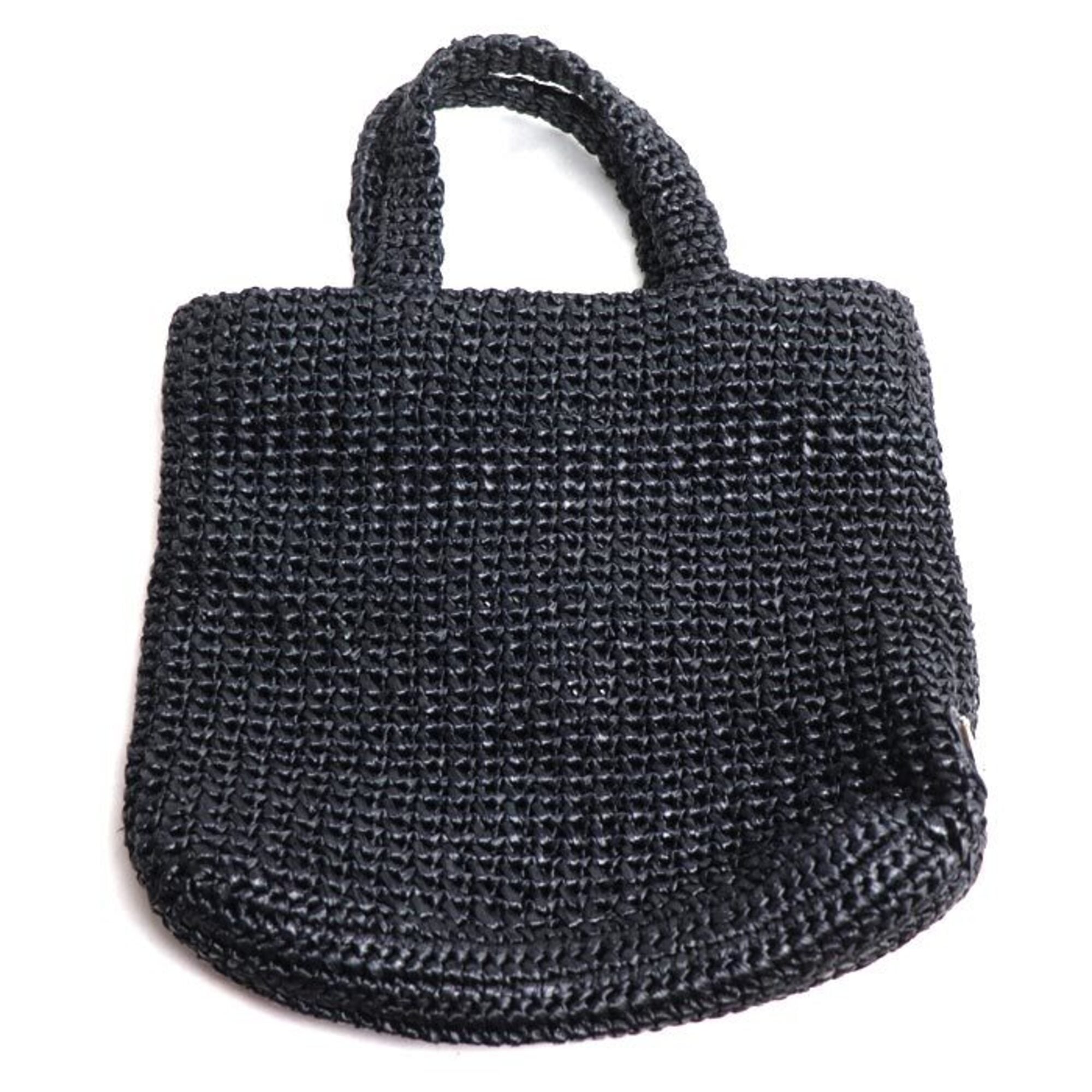 Prada Black Raffia Tote Bag (Pre-Owned)