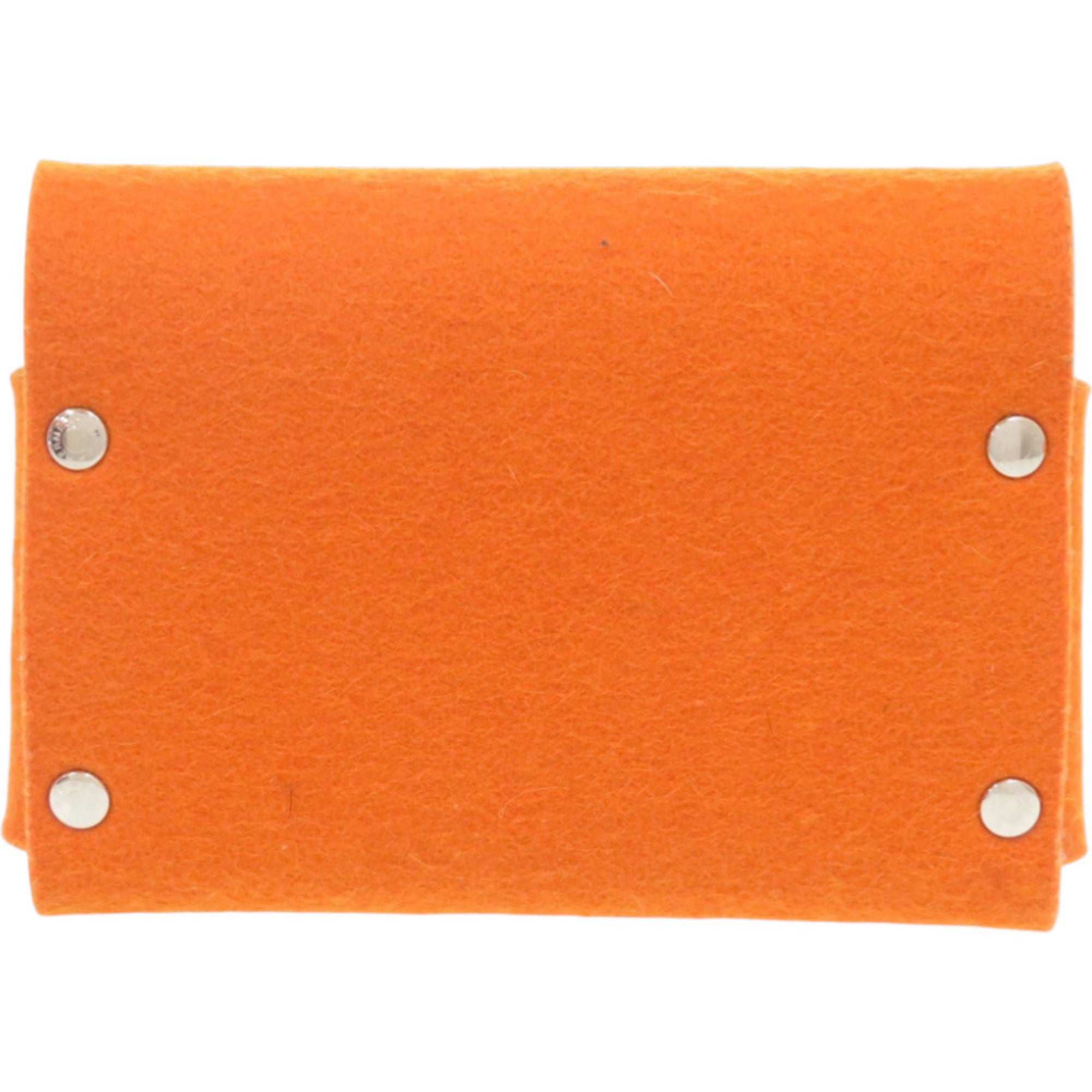 Hermes Orange Felt Pouch (Pre-Owned)