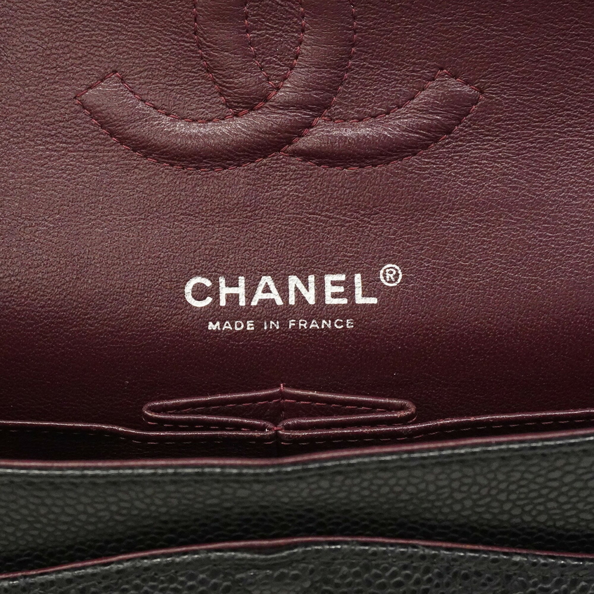 Chanel Black Grained Calfskin Shoulder Bag (Pre-Owned)