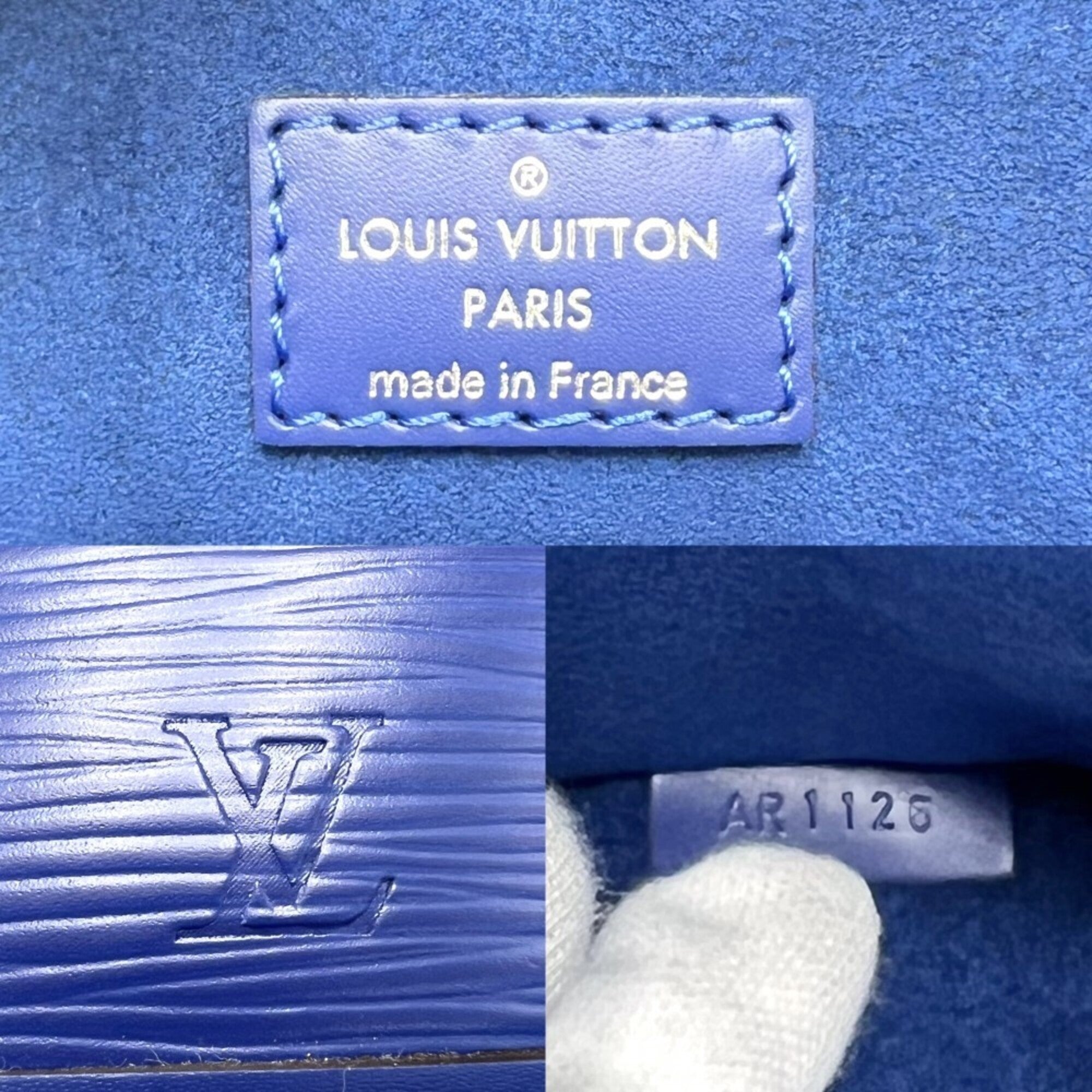 Louis Vuitton Blue Blueberry Epi Leather Shoulder Bag (Pre-Owned)