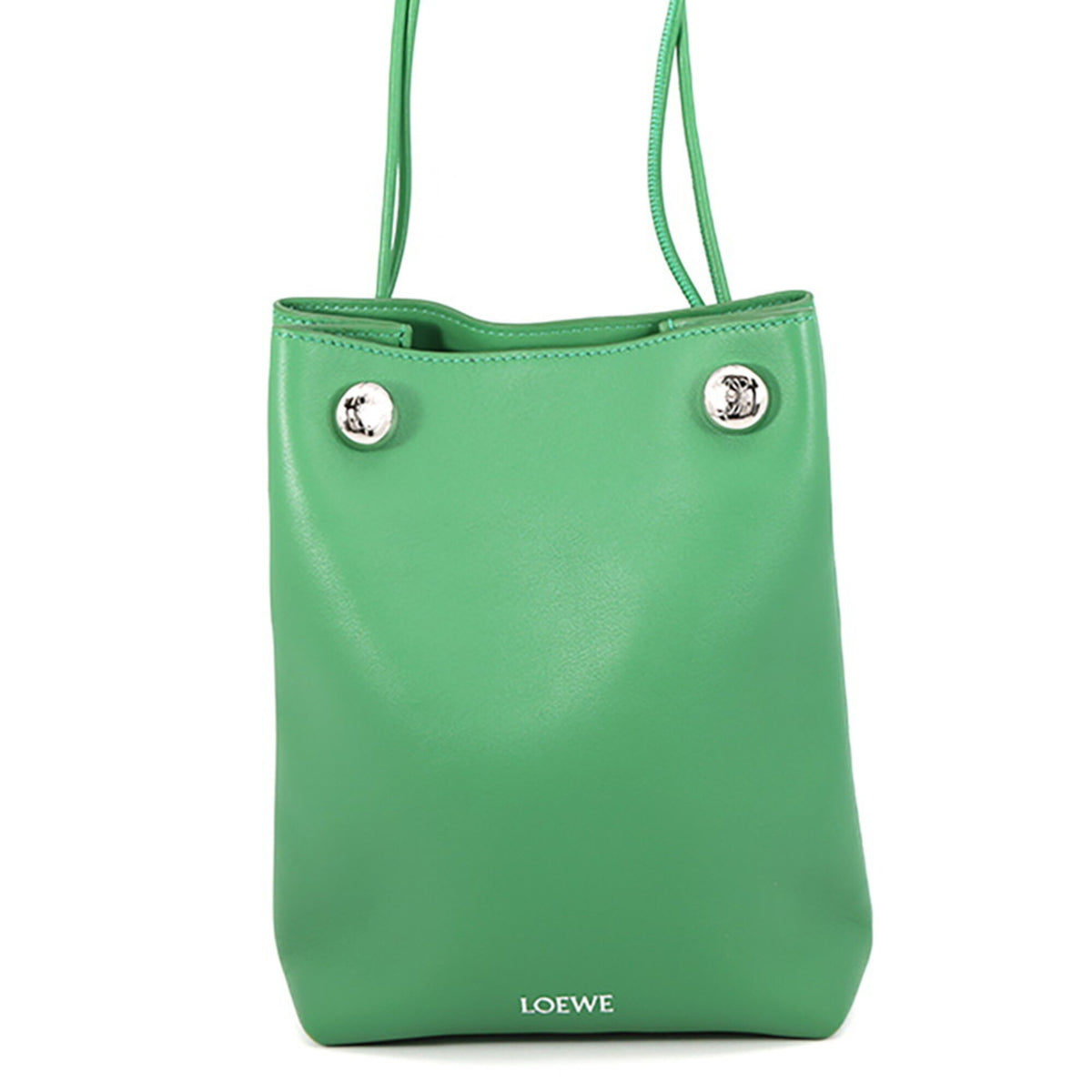Loewe Green Leather Handbag Shoulder Bag (Pre-Owned)