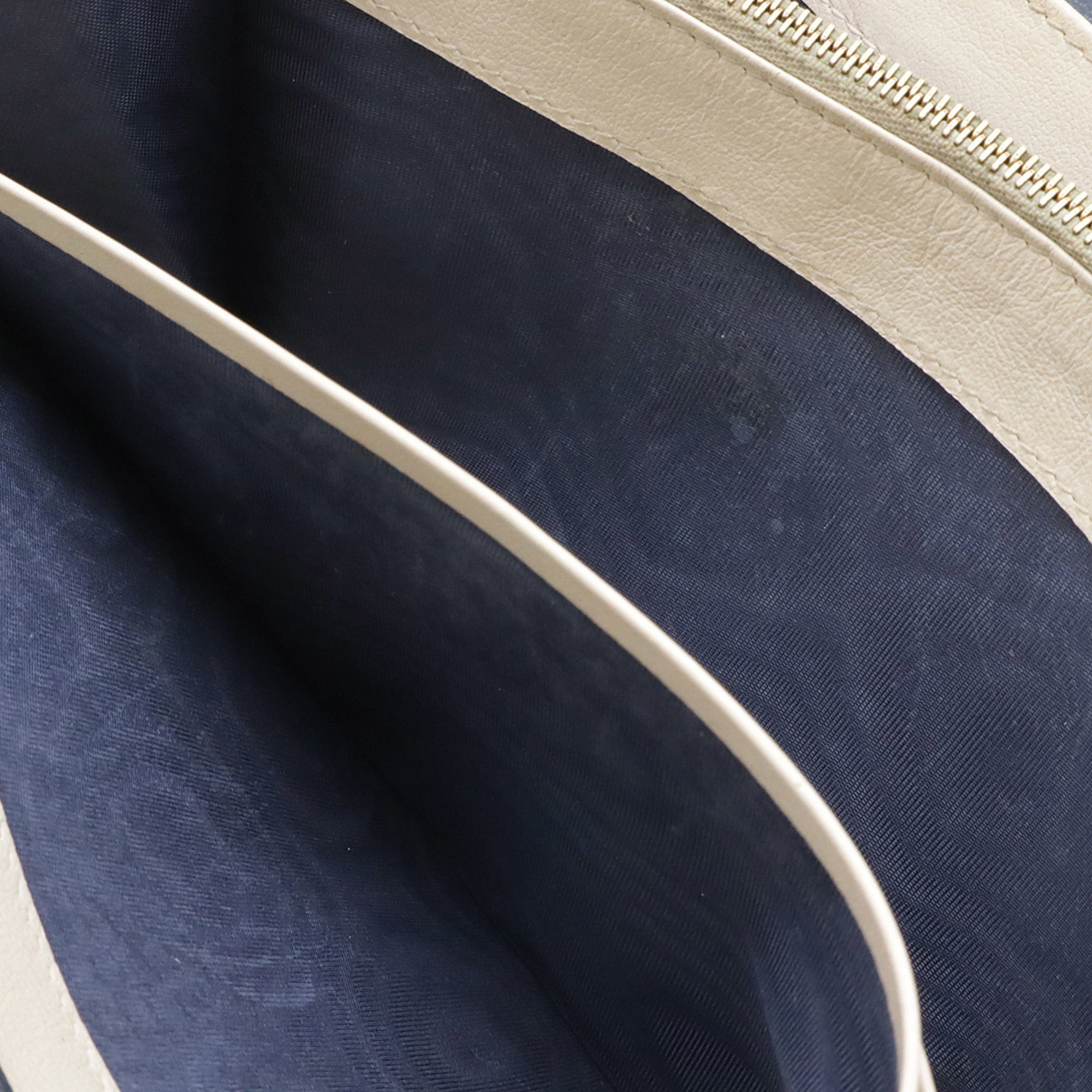 Gucci Gg Marmont Ivory Navy Leather Clutch Bag Pochette Shoulder Bag (Pre-Owned)