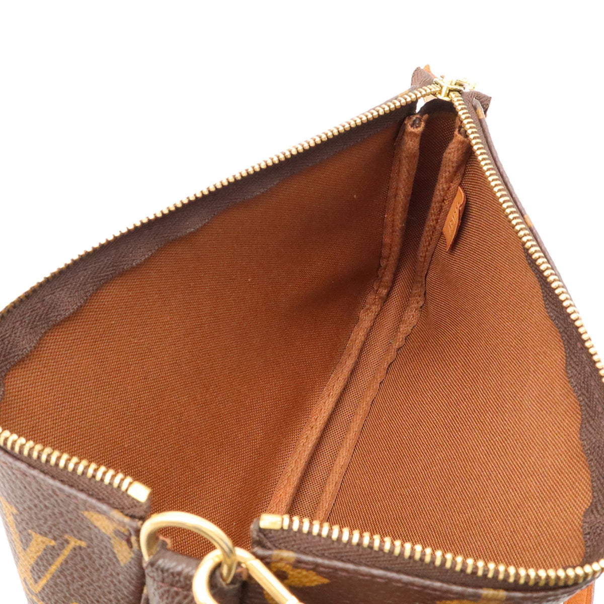 Louis Vuitton Brown Monogram Canvas Pvc Coated Canvas Handbag Pochette Pouch (Pre-Owned)
