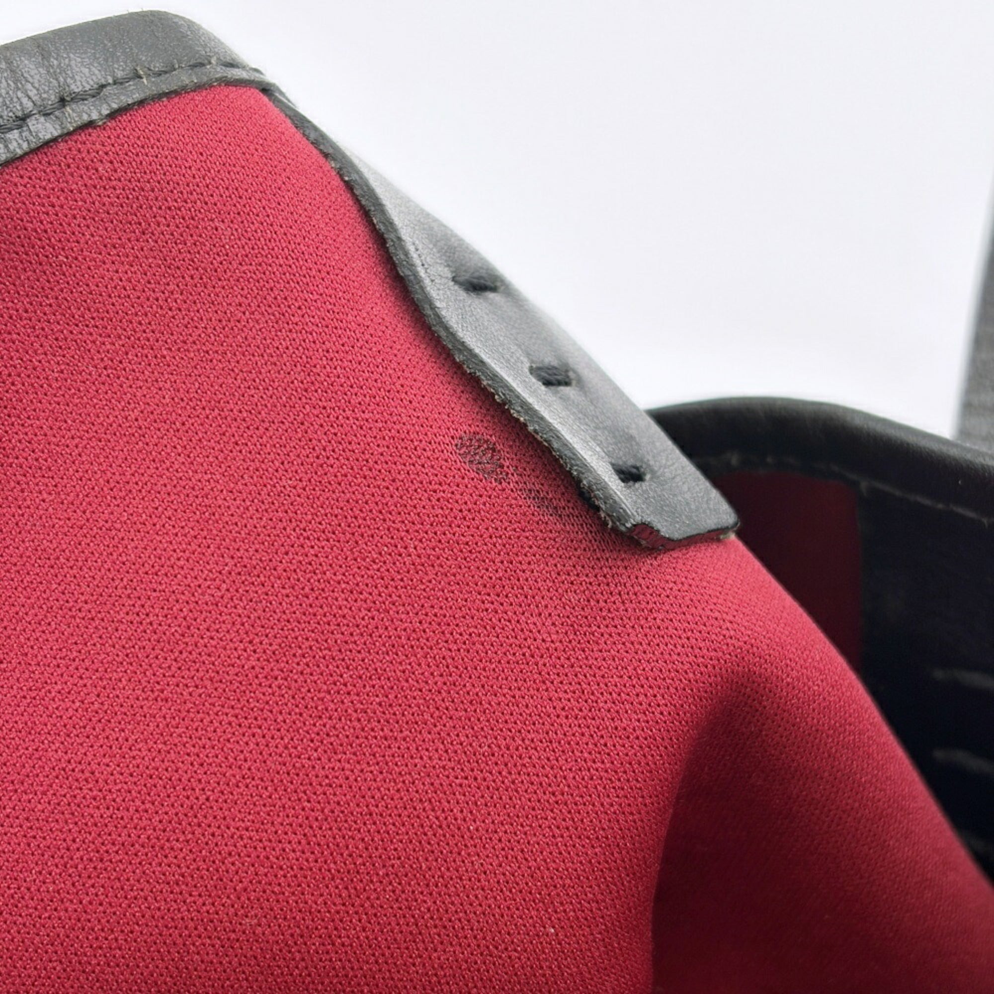 Fendi Black Red Color Canvas Leather Tote Bag (Pre-Owned)