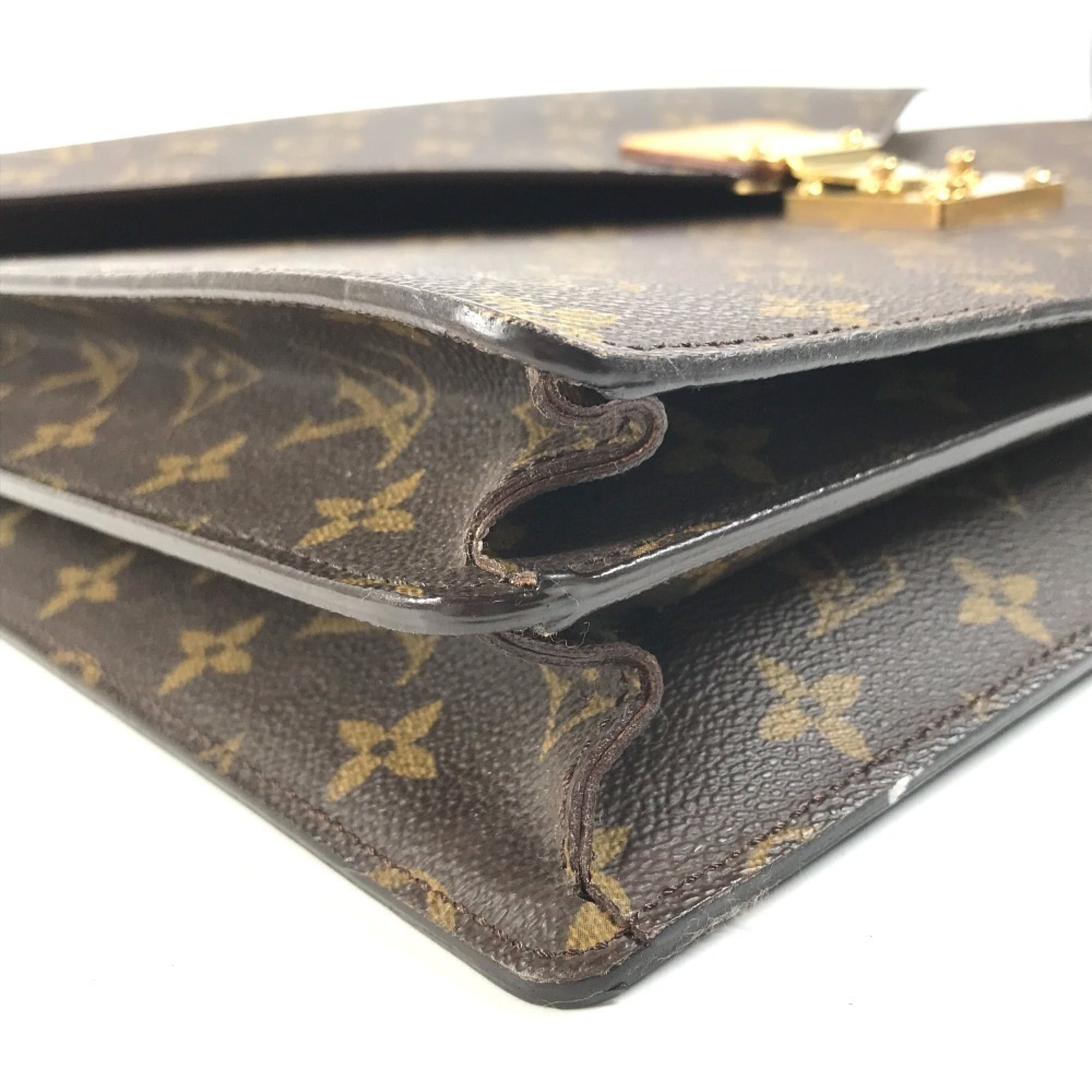 Louis Vuitton Brown Monogram Monogram Briefcase Handbag Tote Bag (Pre-Owned)