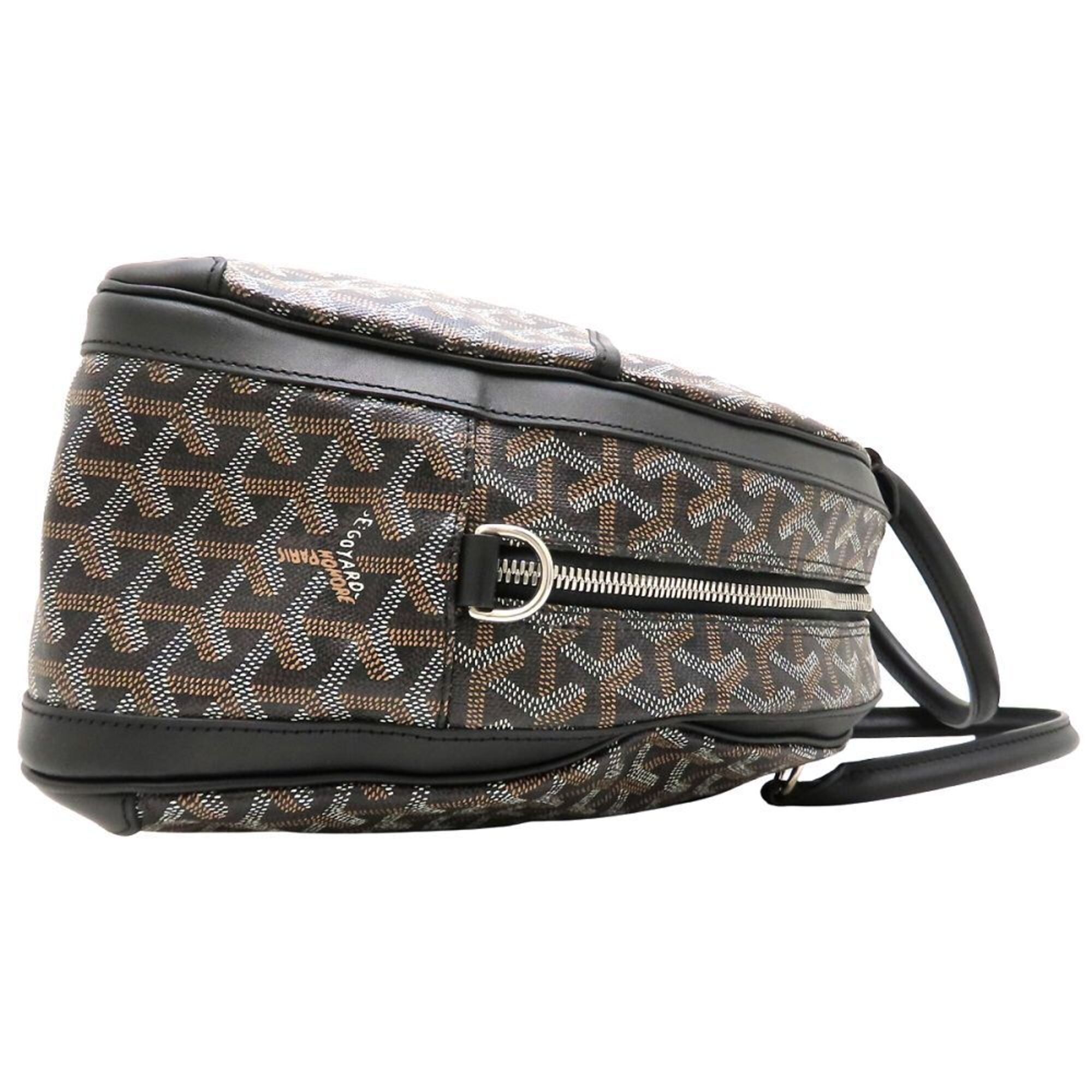 Goyard Black Brown Coated Canvas Handbag (Pre-Owned)