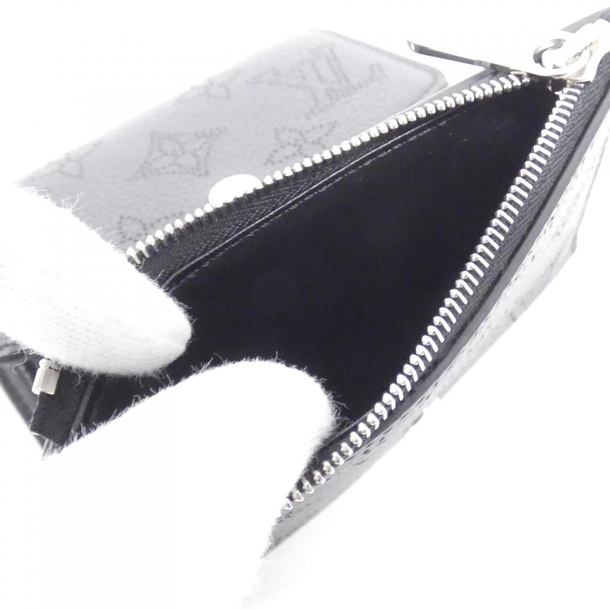 Louis Vuitton Black Leather Wallet (Tri-Fold) (Pre-Owned)