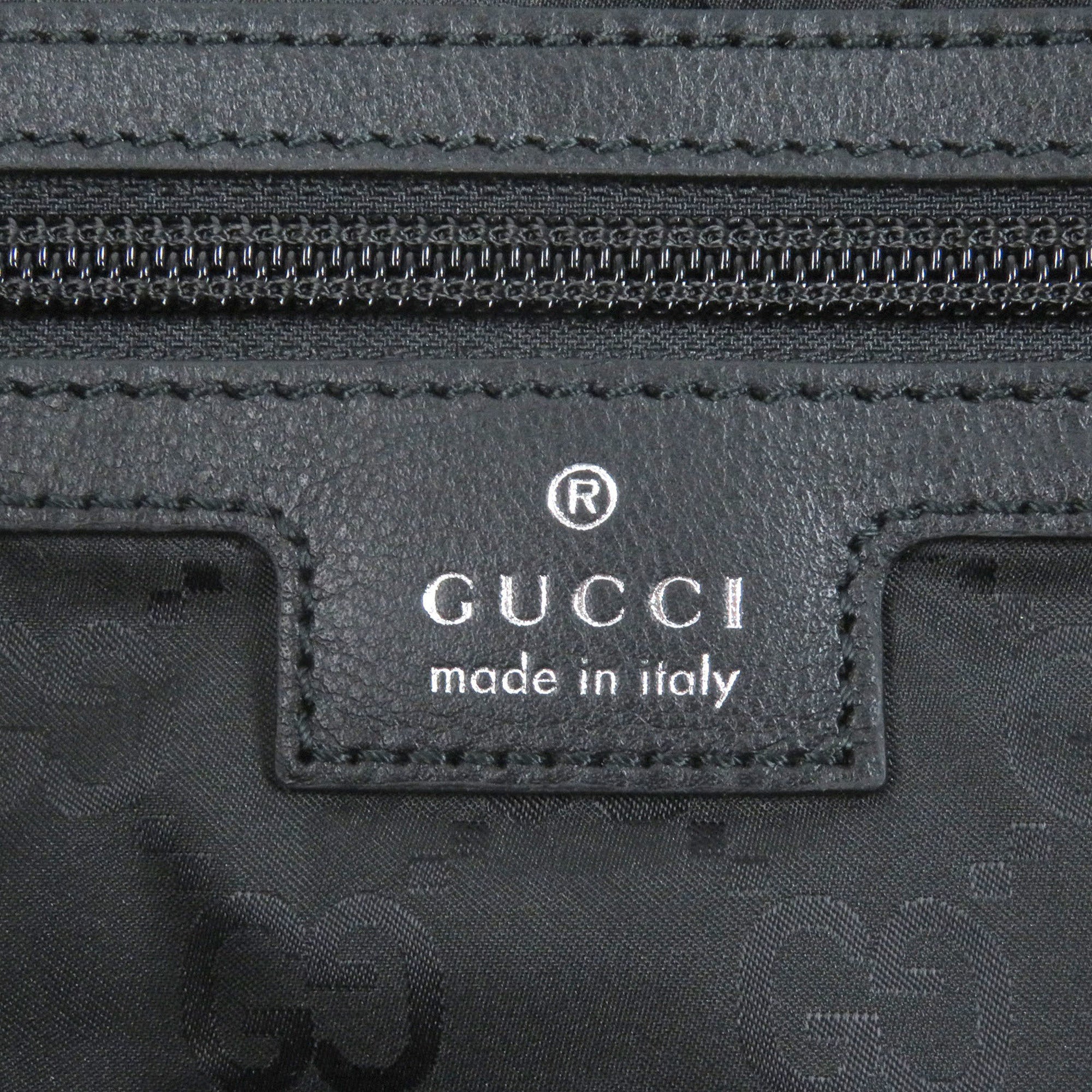 Gucci Sherry Line Black Nylon Tote Bag (Pre-Owned)