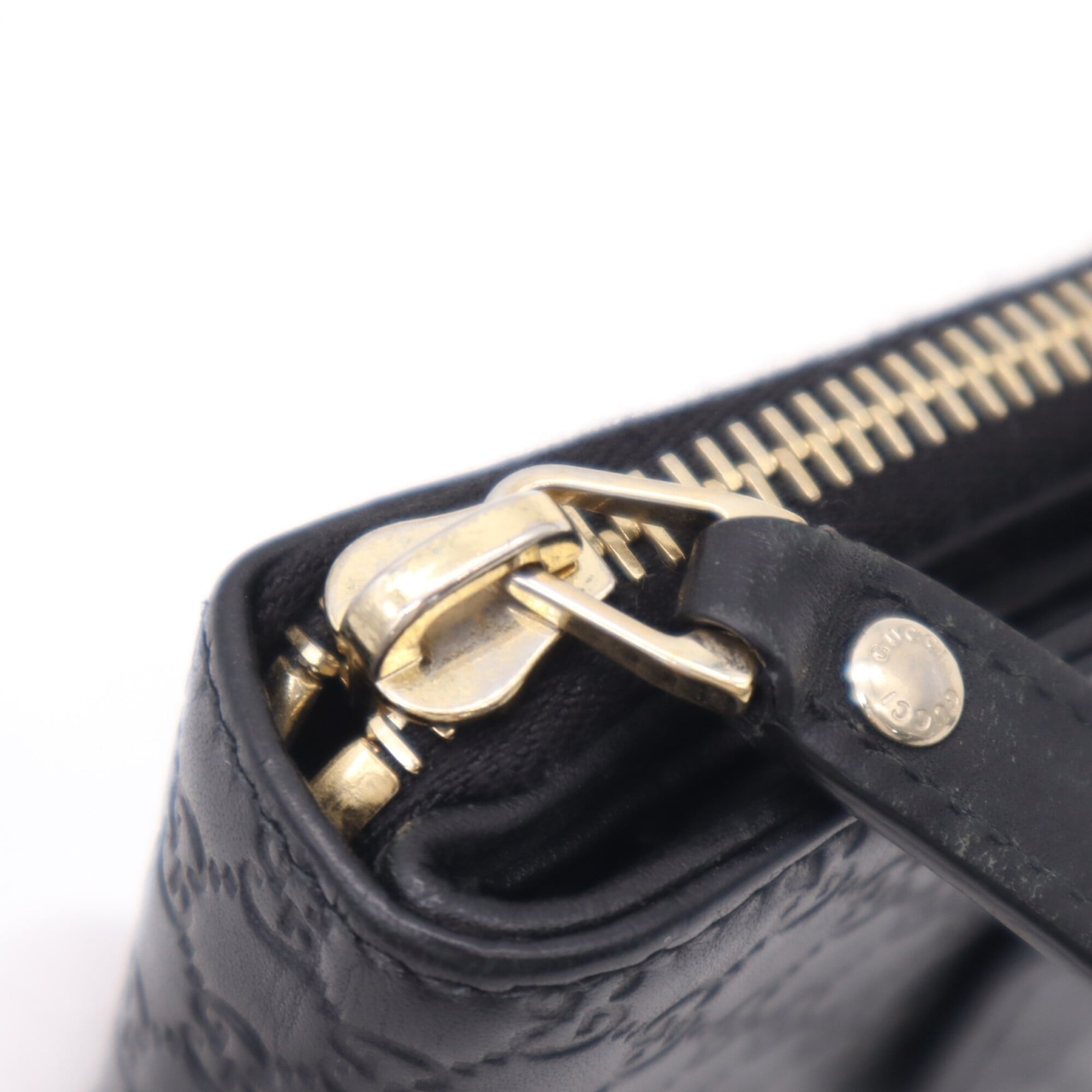 Gucci Microguccissima Black Leather Wallet (Bi-Fold) (Pre-Owned)