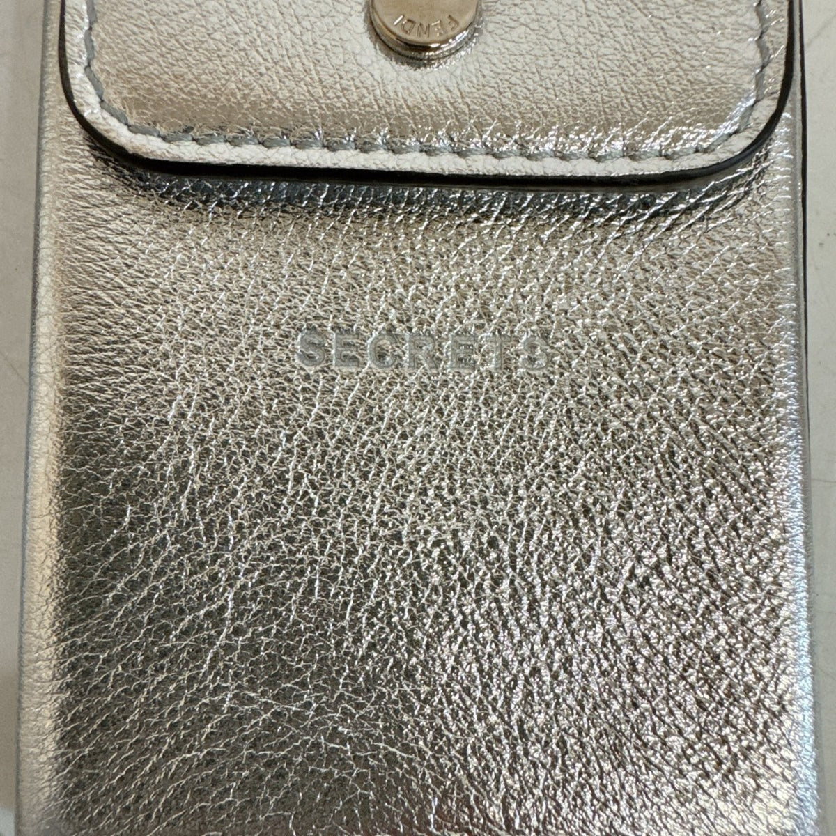 Fendi Silver Leather Fanny Pack (Pre-Owned)