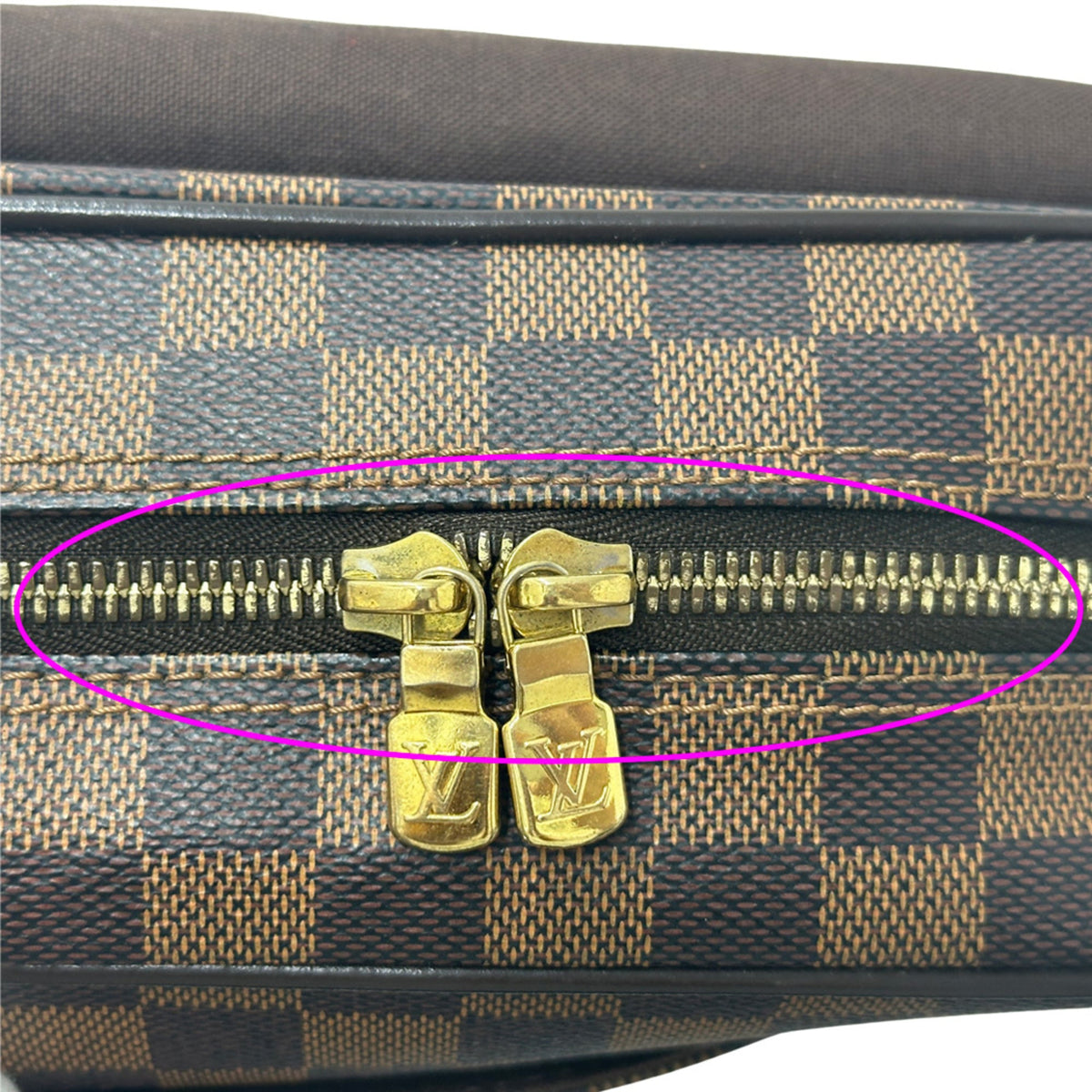 Louis Vuitton Brown Damier Canvas Ebene Damier Canvas Handbag Shoulder Bag (Pre-Owned)