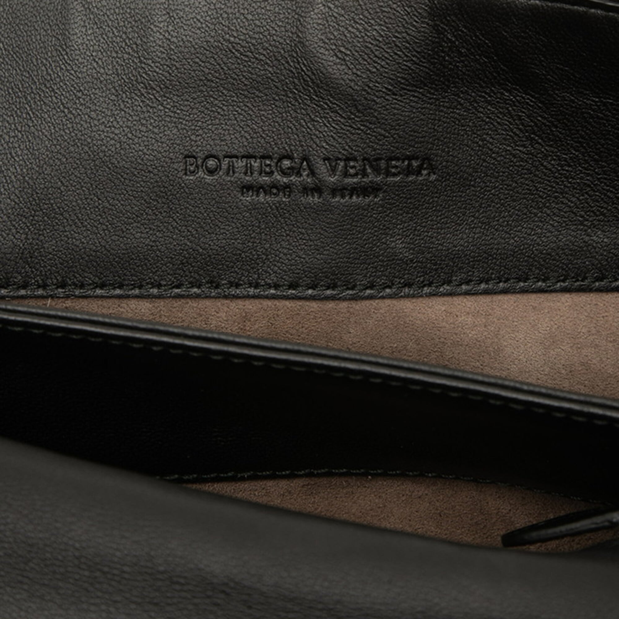 Bottega Veneta Black Purple Yellow Leather Shoulder Bag (Pre-Owned)